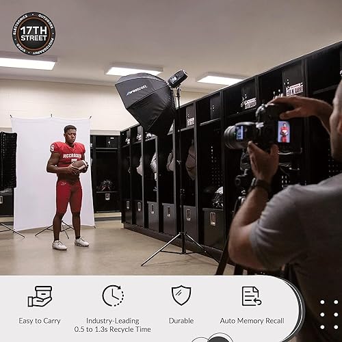 Miniatura 3 de Westcott FJ200 200W estroboscópico con batería de polímero de litio ACDC  Brazo de extensión de 8 pulgadas y paquete de tarjeta de memoria SDXC de