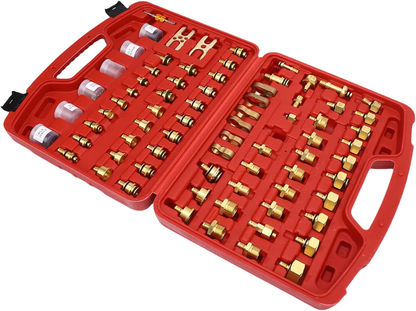 - Keenso Automotive Air Conditioning Leak Test Kit, Brass AC Leak Detection and Repair Tool with Blow Molded, for Car Truck Auto AC Asian