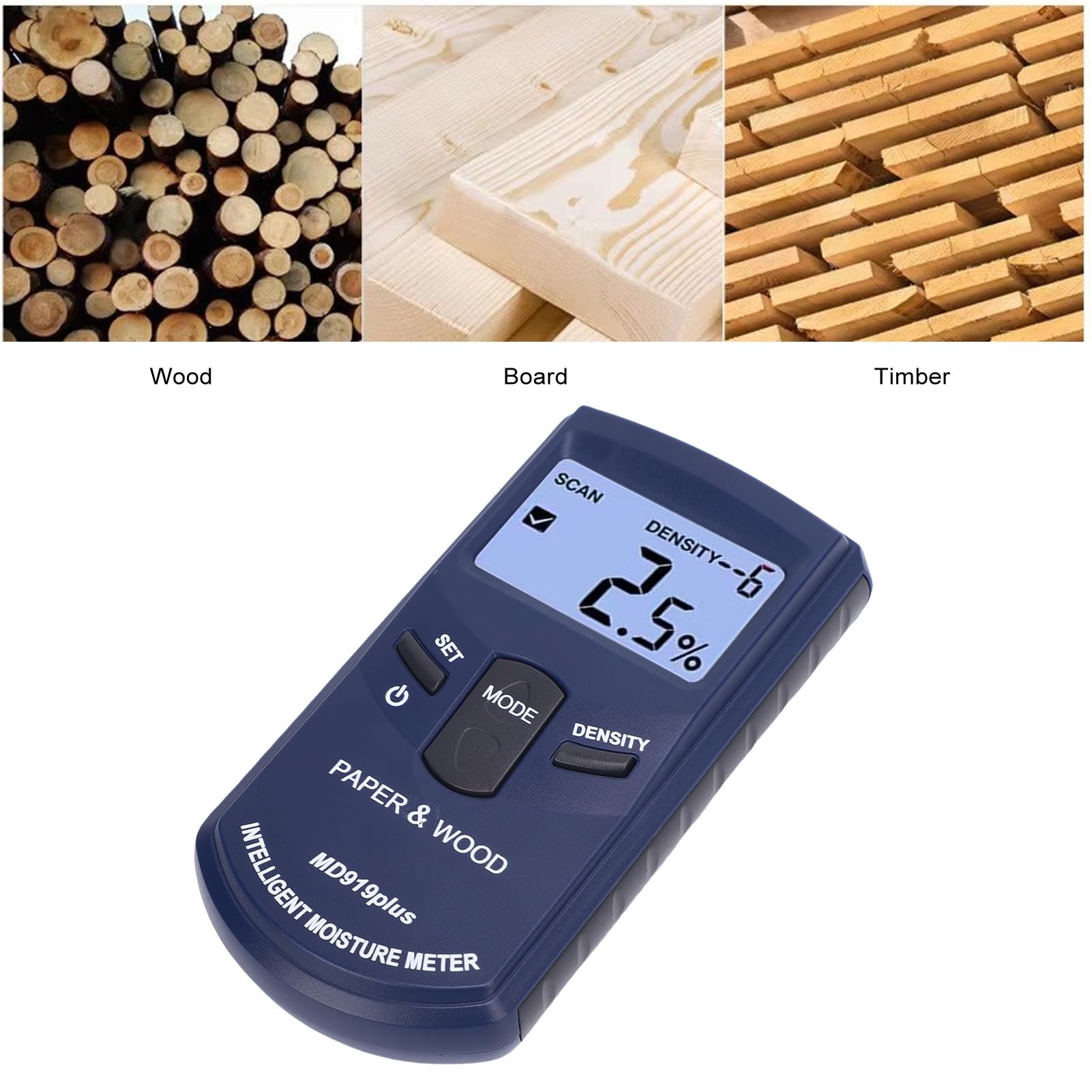 Misuratore di Acqua in Legno, MD919Plus Digital Concrete Building Water Detector Umidità 'umidità