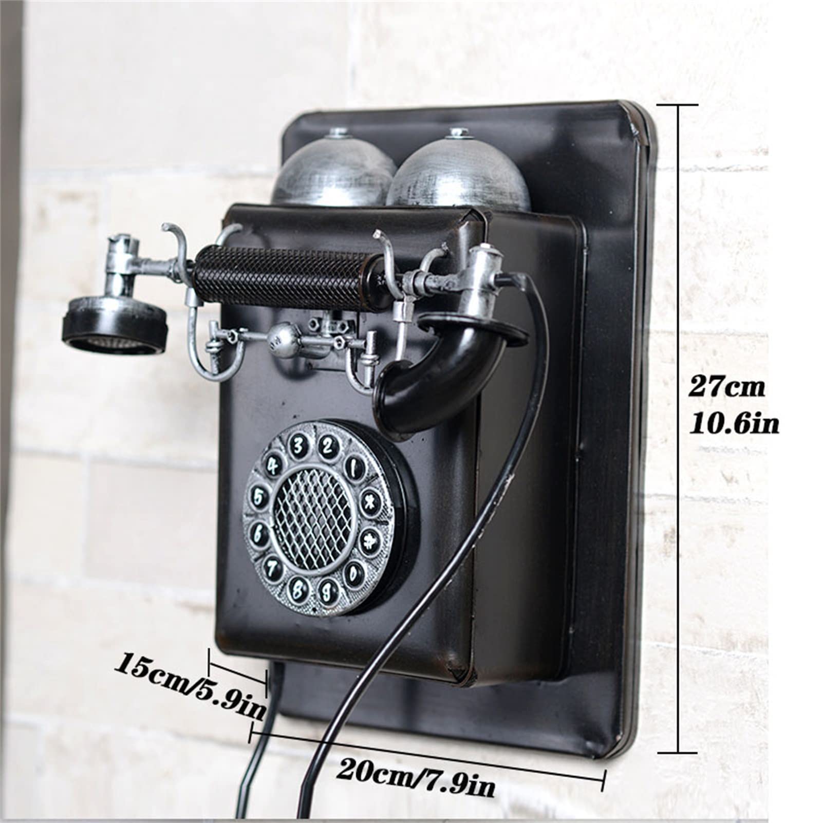 Telefono Fisso Vintage In Stile Anni '20/'60 – Design Britannico Elegante Per Casa, Studio O Caffetteria (Composizione A Tasti) - 3