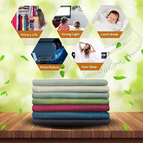 Miniatura 7 de TWOPAGES Pinch - Cortinas plisadas extralargas de lino natural de 204 pulgadas de largo para sala de estardormitorio, lino 7084-1, 1 panel de 50