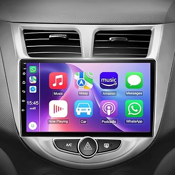 9 inch Car Radio for Hyundai Accent 2010 2011 2012 2013 2014 2015 2016 | Car Stereo with Wireless Carplay Android Auto Bluetooth Touch Screen with WiFi FM GPS SWC