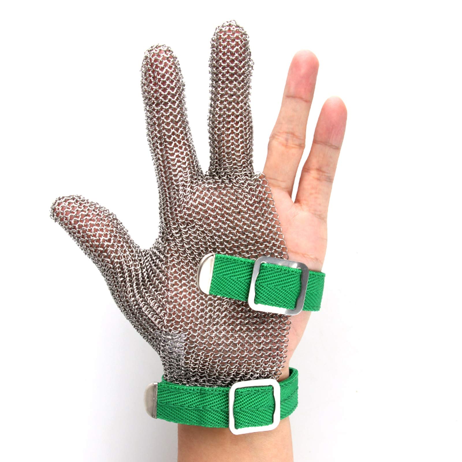 WXYZ Guantes Anticorte Guantes de Trabajo de Seguridad Protectores de Nivel 5, Guantes Antideslizantes de Alambre de Acero Resistentes al Desgaste, Universal para Manos Izquierdo y Derecho, XS, S, M