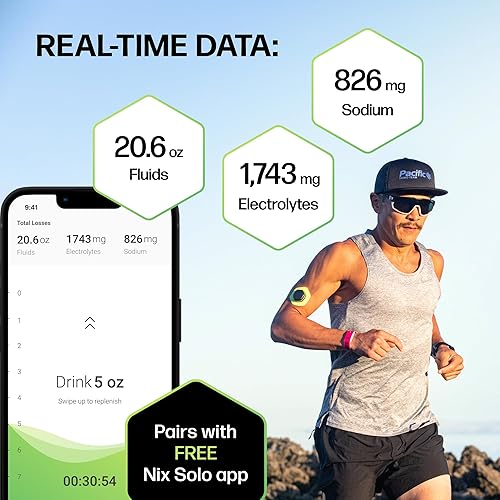 Miniatura 2 de Nix Kit de iniciación de hidratación sensor de sudor portátil rastrea la pérdida de líquidos, alertas en tiempo real, cápsula reutilizable, parches