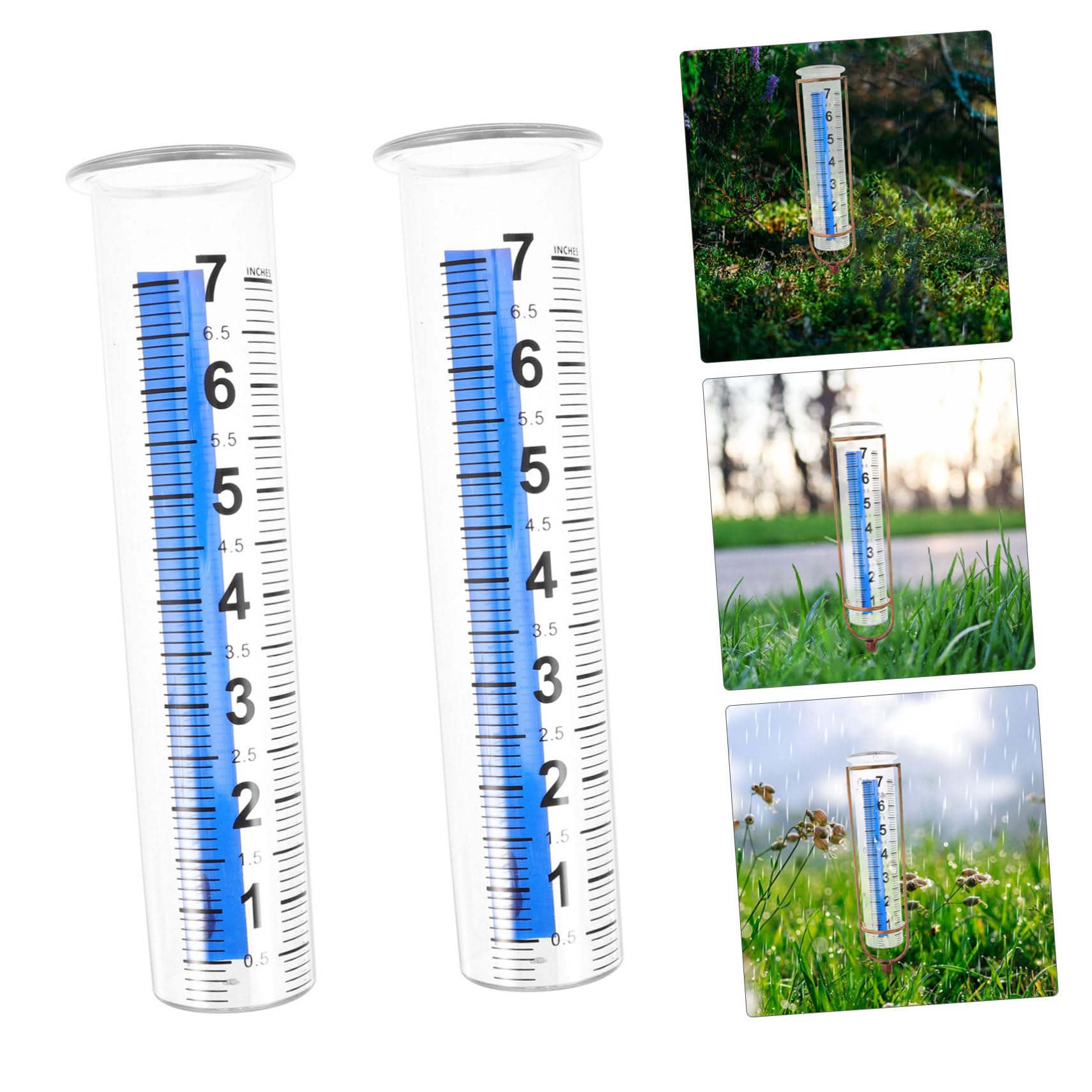 Sosoport 10stücke Transparente Regenmesser Mit Präzises Messrohr Für Niederschlag Gartenbedarf Und Outdoor Nutzung Sicherem Für Genaue Wassermessung