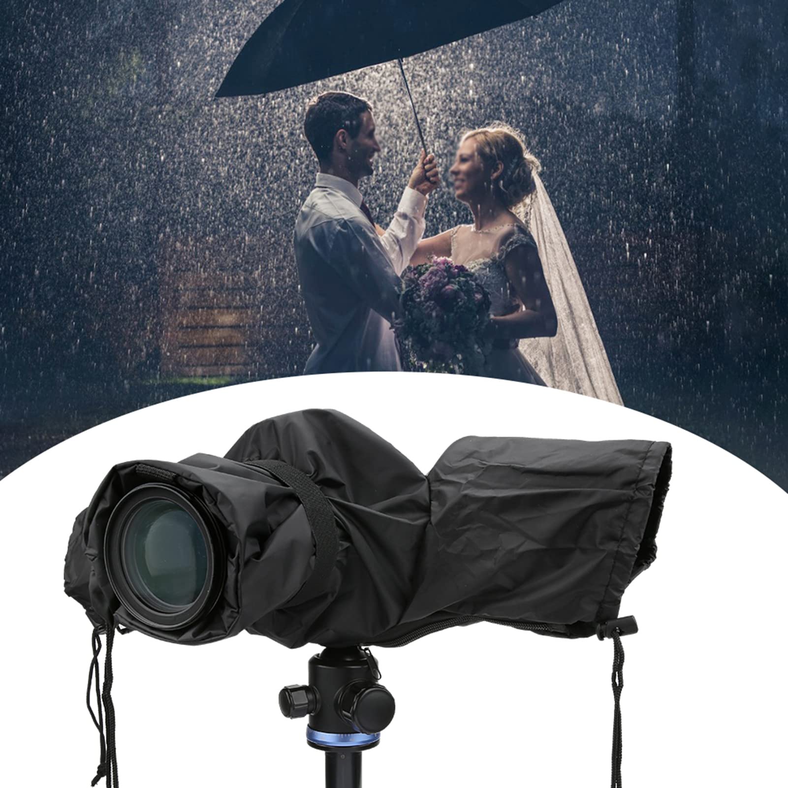 Profesjonalny Pokrowiec Przeciwdeszczowy na Aparat do Lustrzanki Cyfrowej, Uniwersalny Wodoodporny Nylonowy Pokrowiec Przeciwdeszczowy do Aparatu Fotograficznego Akcesoria do Aparatu Fotograficznego S