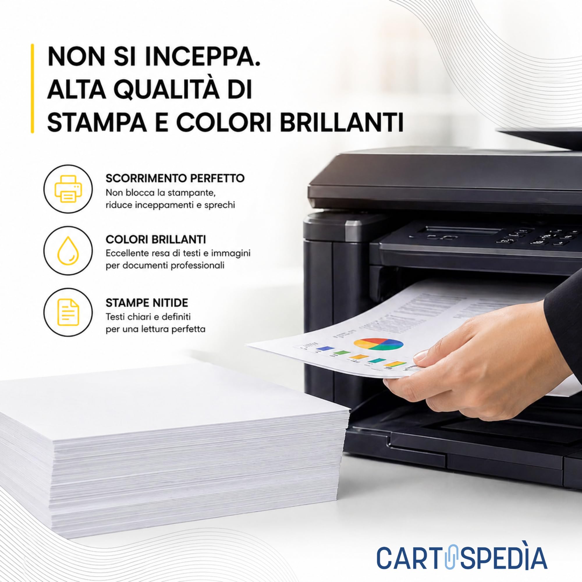 Carta Stampante A5 80 g/m² 500 Fogli Risme - TOTALE 2000 Fogli 14,8 x 21 cm per Farmacia e Ricette Mediche