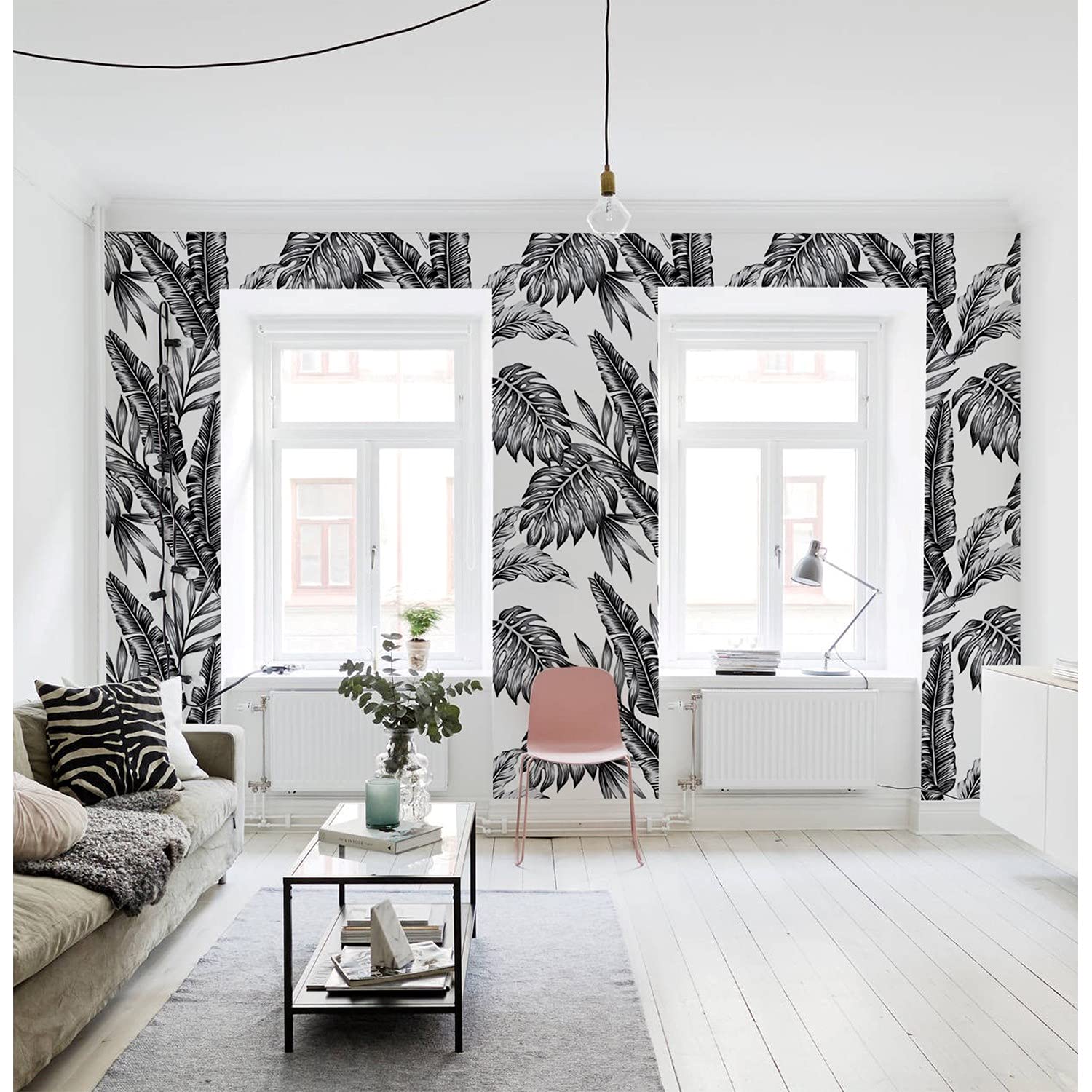 Papier peint tropical Magic-Stick rénovation meuble et mur sans colle pour chambre