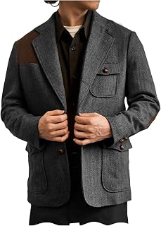 SurciruitVintage Tweed Patch Blazer Herringbone Lahore, Karachi - Pakistan