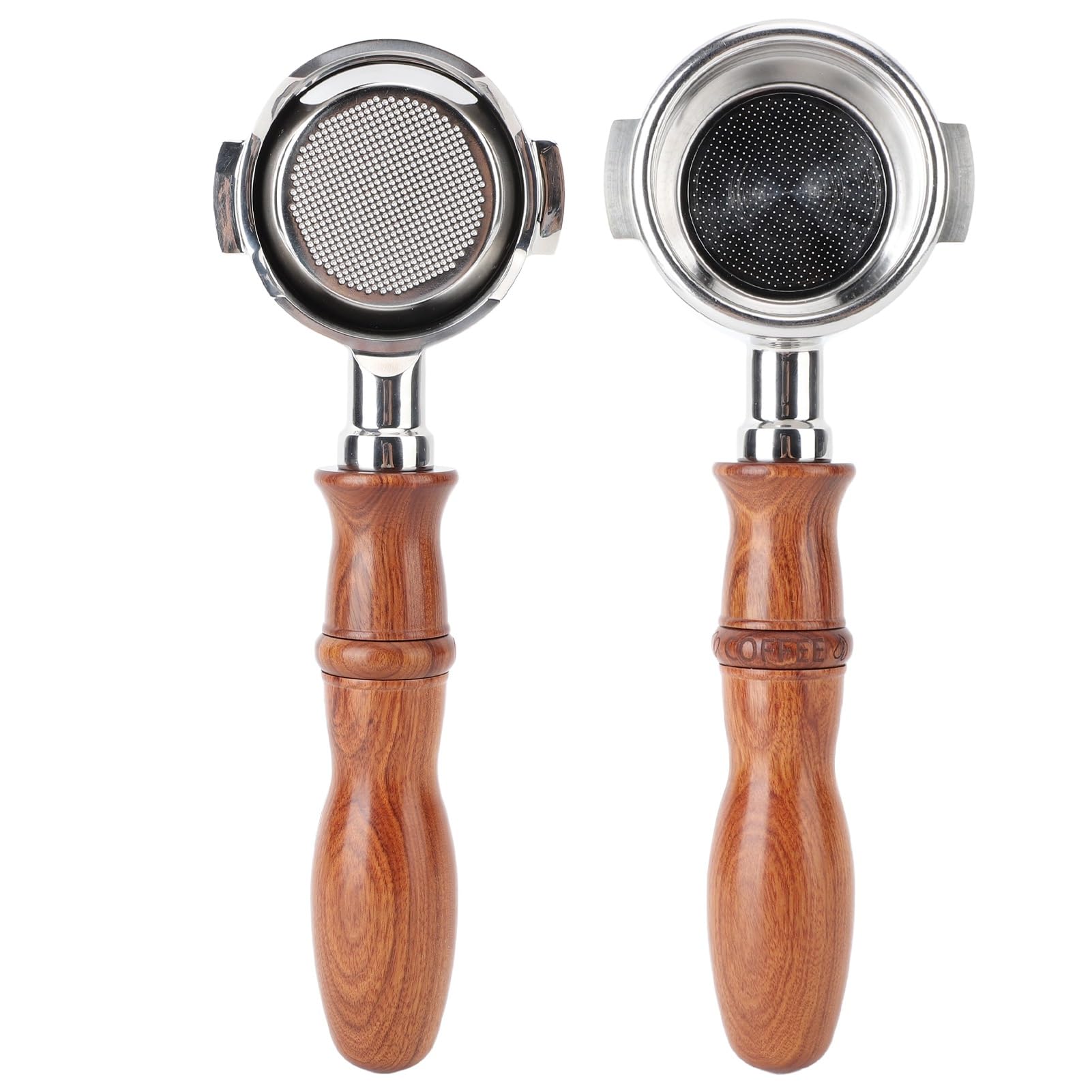 Portafiltro sin Fondo, Portafiltro para Cafetera Hueco de Acero Inoxidable de 58 Mm para el Hogar (Fockety5h9iob7240-11)