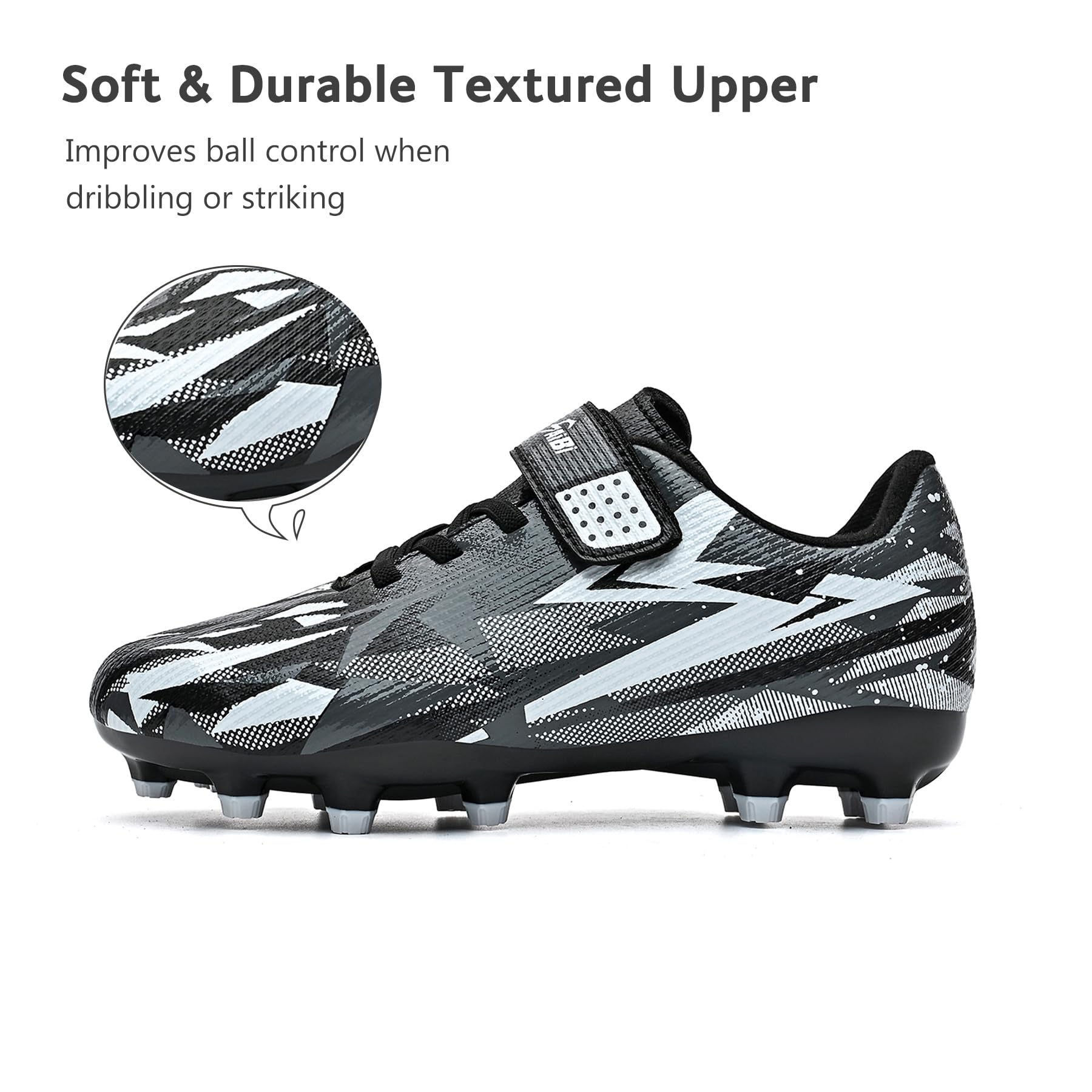 Boys Girls Soccer Cleats Kids Soccer Shoes for Little/Big Kid Outdoor Indoor Firm Ground Athletic Turf Trainning Football Shoes - 2