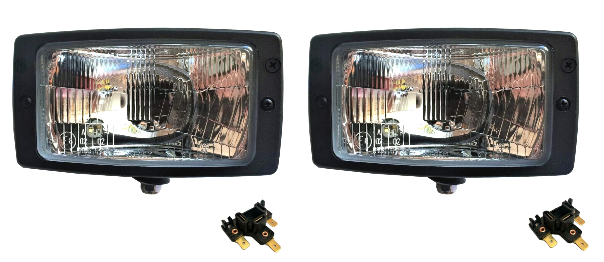 2x Faro Delantero H4 12V/24V con Luz de Posición para Tractor Zetor Proxima Forterra IP55 E8 E20