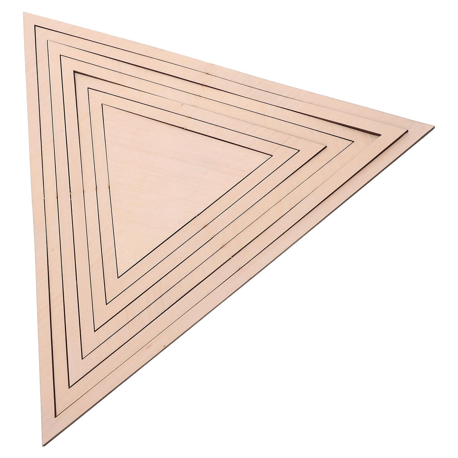 SUPVOX Juego de Moldes para Cerámica de Arcilla 6 Piezas Triangulares de Madera Herramientas Geométricas para Formar Placas Rieles Concéntricos de 14-35 CM Útiles para Modelado