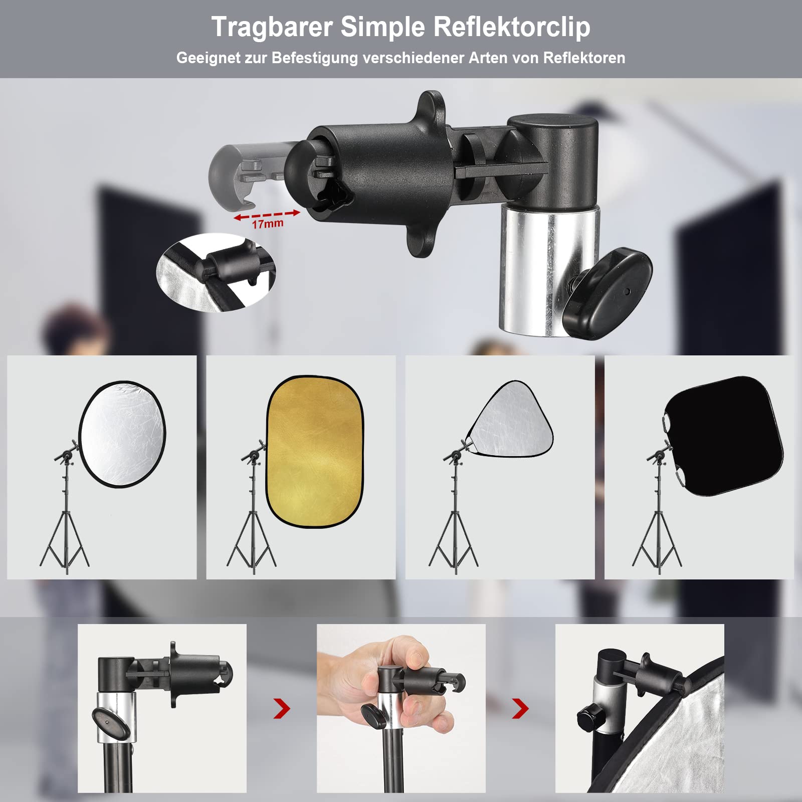 Soonpho 5-in-1 Folding Reflector Photo Reflector Photography Diffuser