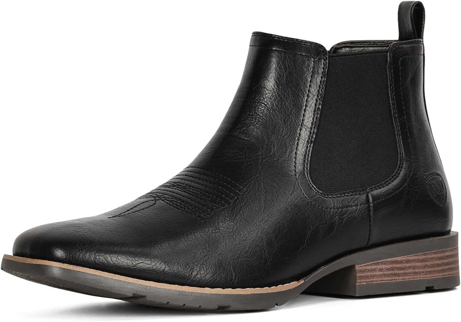 IUV Cowboy Boots For Men Ankle Boots Western Boot Casual Dress Slip On Chelsea Men