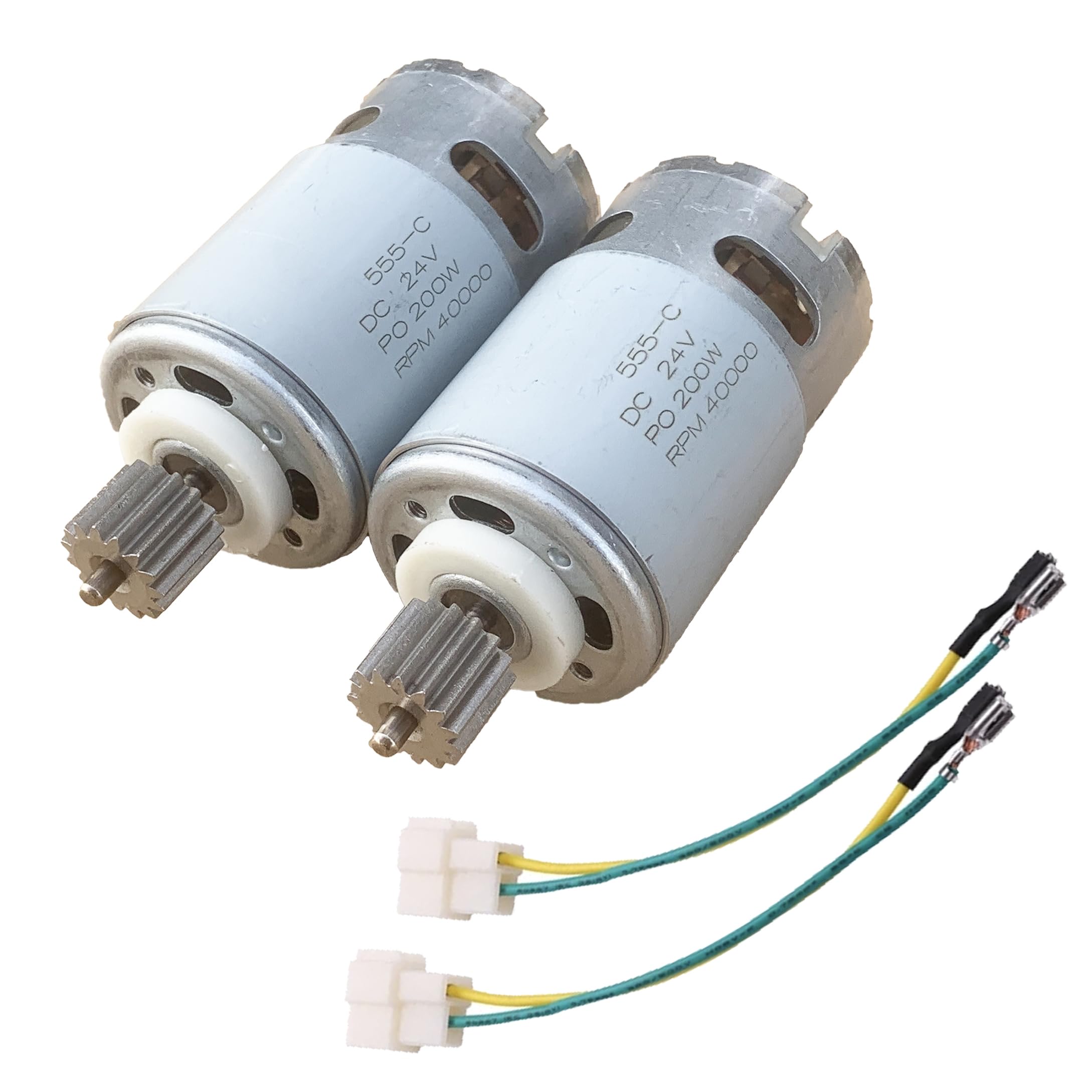 weelye 2 Pcs 24V 40000RPM 15T Children's Powered Wheel Electric Motor,Drive Engine Accessory for Car Children Ride on Toys Replacement Parts