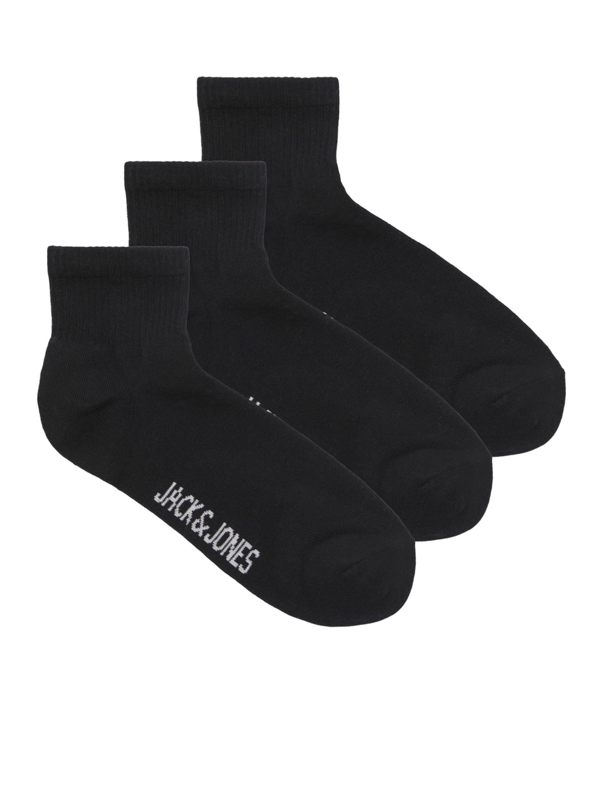 Jack & Jones Men's Noir Short Socks Leon (X3)