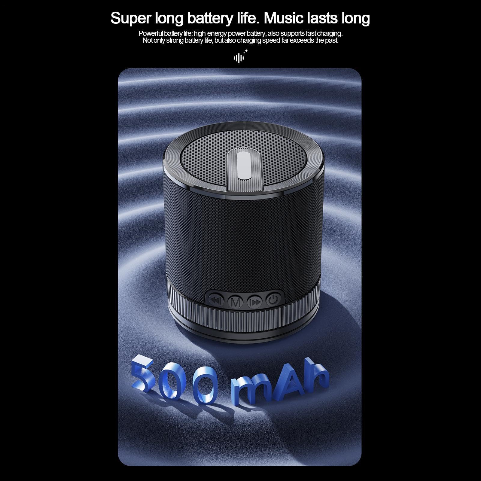 Enceinte Douche Sans Fil, Ventouse Petit Son Player Portable avec Bass