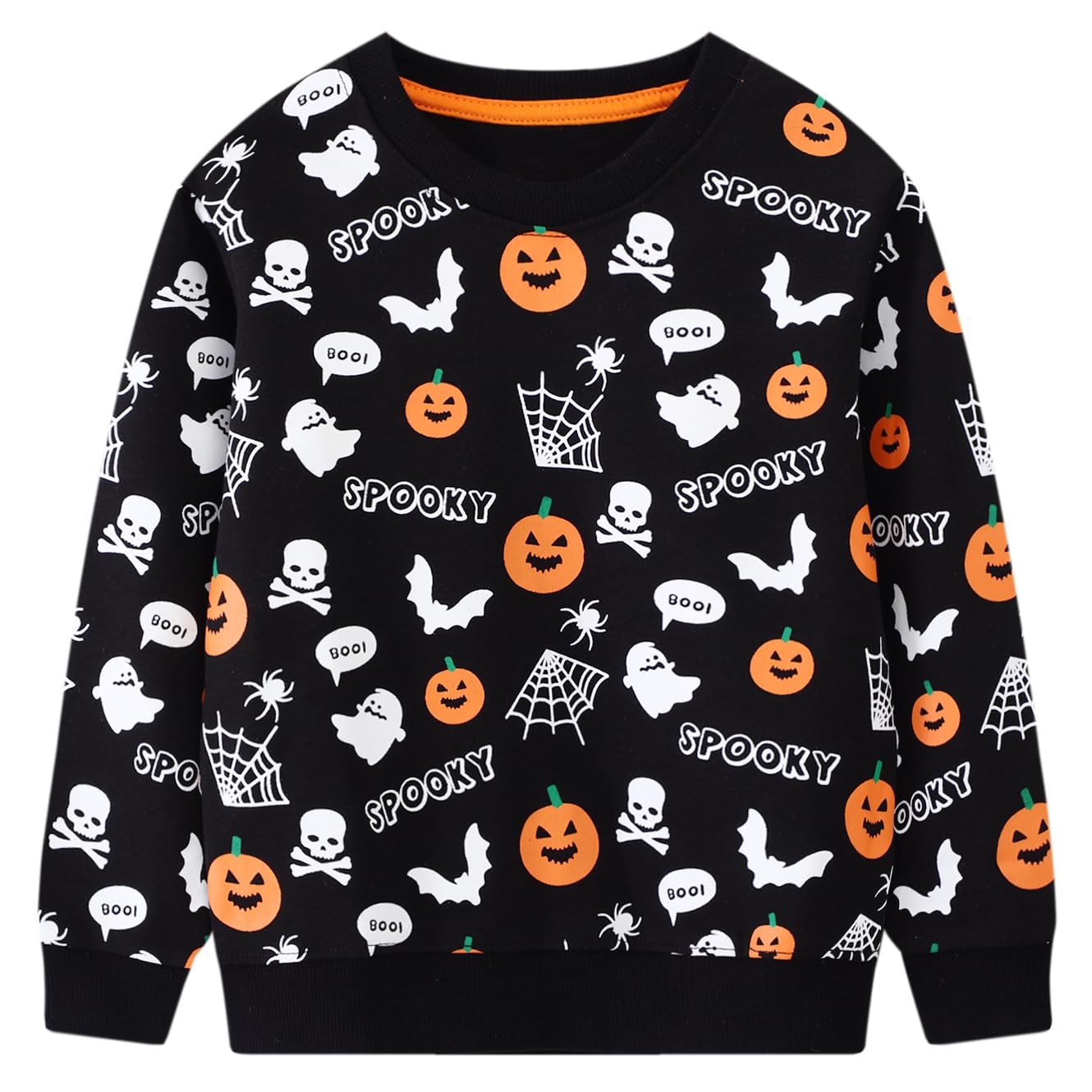 Toddler Boys Sweatshirts Kids Cotton Long Sleeve Crewneck Pullover Cartoon Print Shirts 2-7T