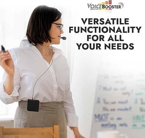 Vista 35 de Voicebooster Speak Out Amplificador de voz personal – Altavoz portátil recargable con micrófono con cable para profesores, guía turístico