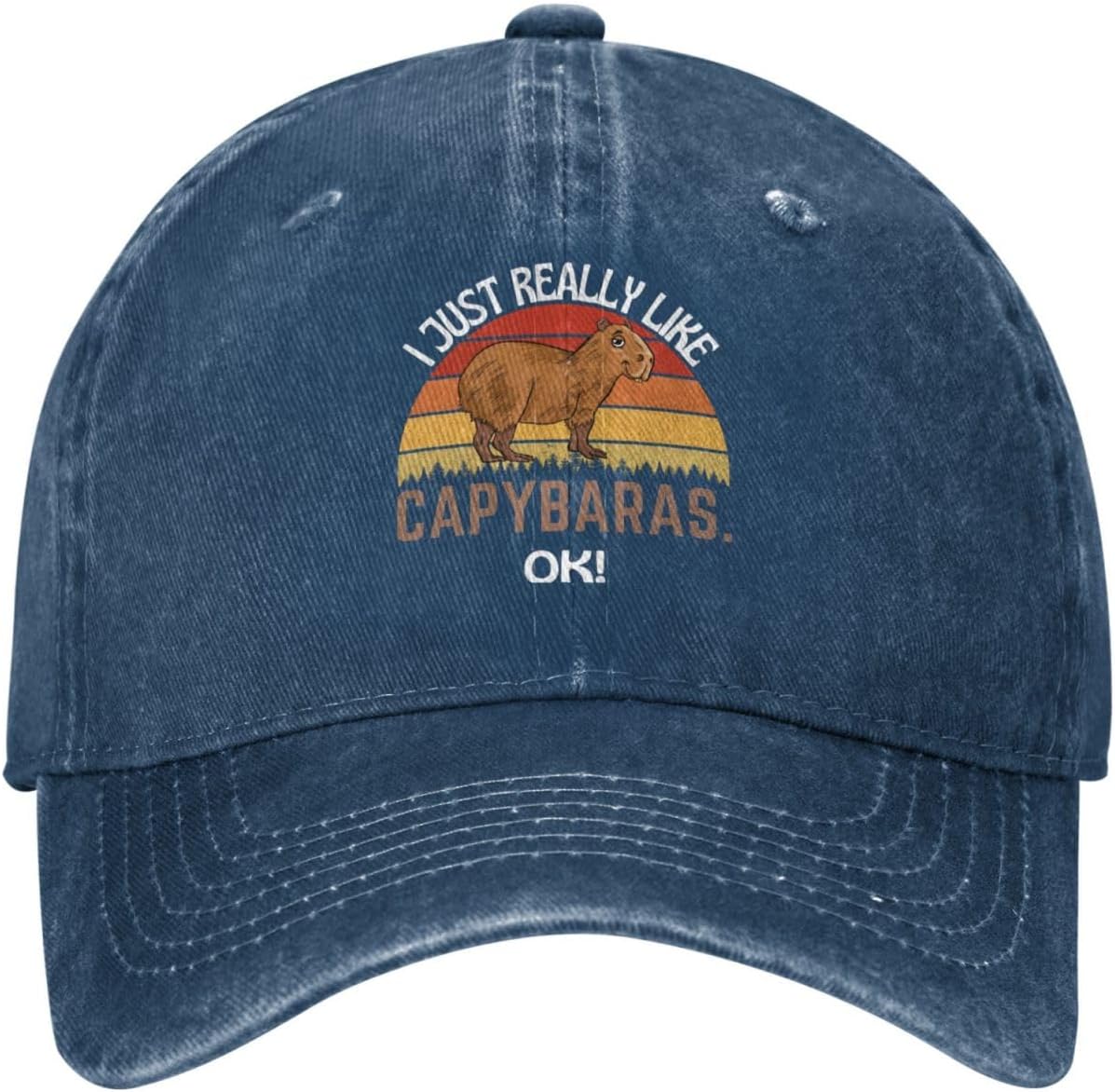 Funny Gift Hat I Just Really Like Capybaras Ok Hat Men Baseball Cap Funny Caps