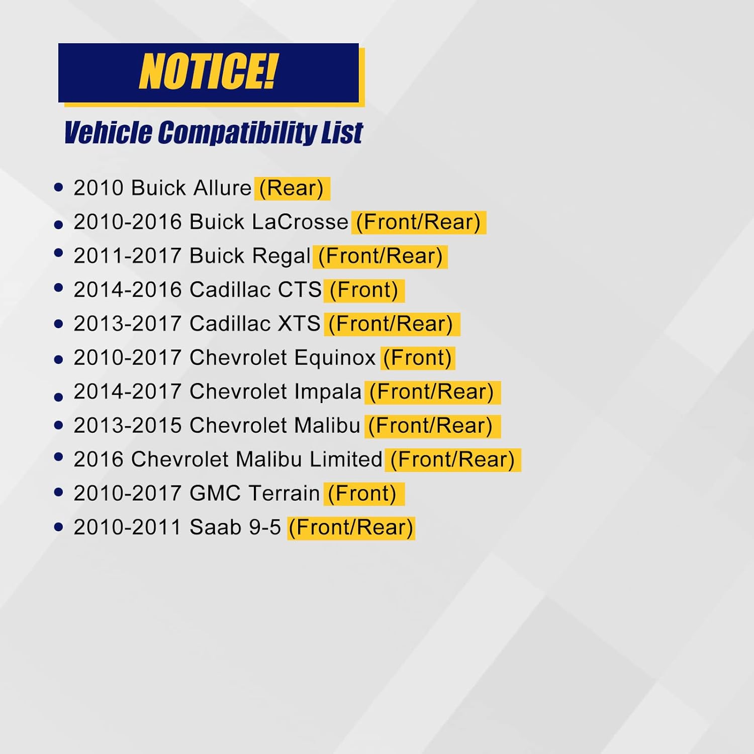 KUSATEC 513288 Front/Rear Wheel Hub & Bearing Assembly Compatible with for Buick Allure/LaCrosse/Regal, for Chevy Impala/Equinox/Malibu, GMC Terrain, Saab 9-5, 5 Lug w/ABS