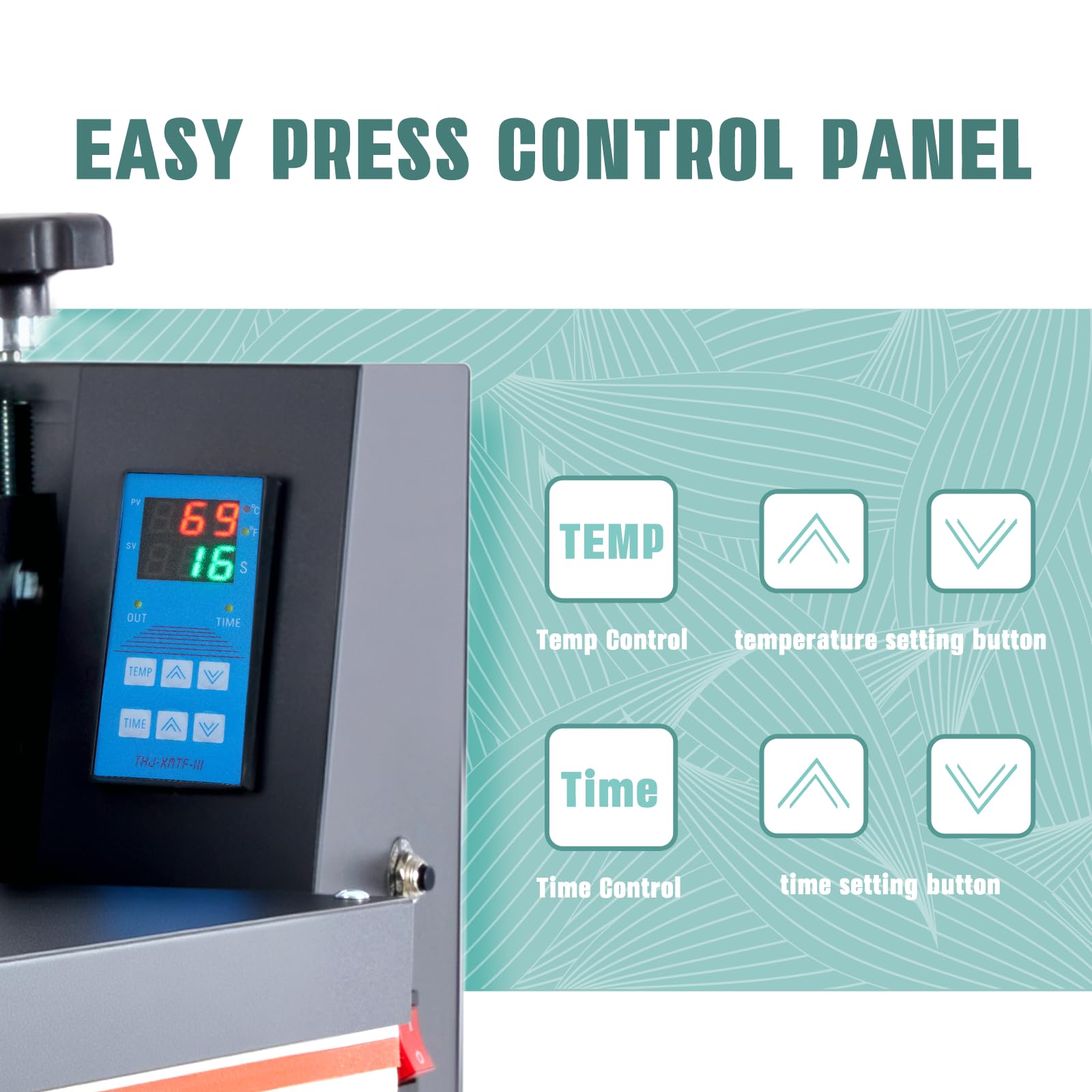 OLIXIS Heat Press, 15x15 Heat Press Machine for T Shirts with LCD Display & Memory Mode, 1200W Heat Transfer Machine for Bags, Pillows, Aprons