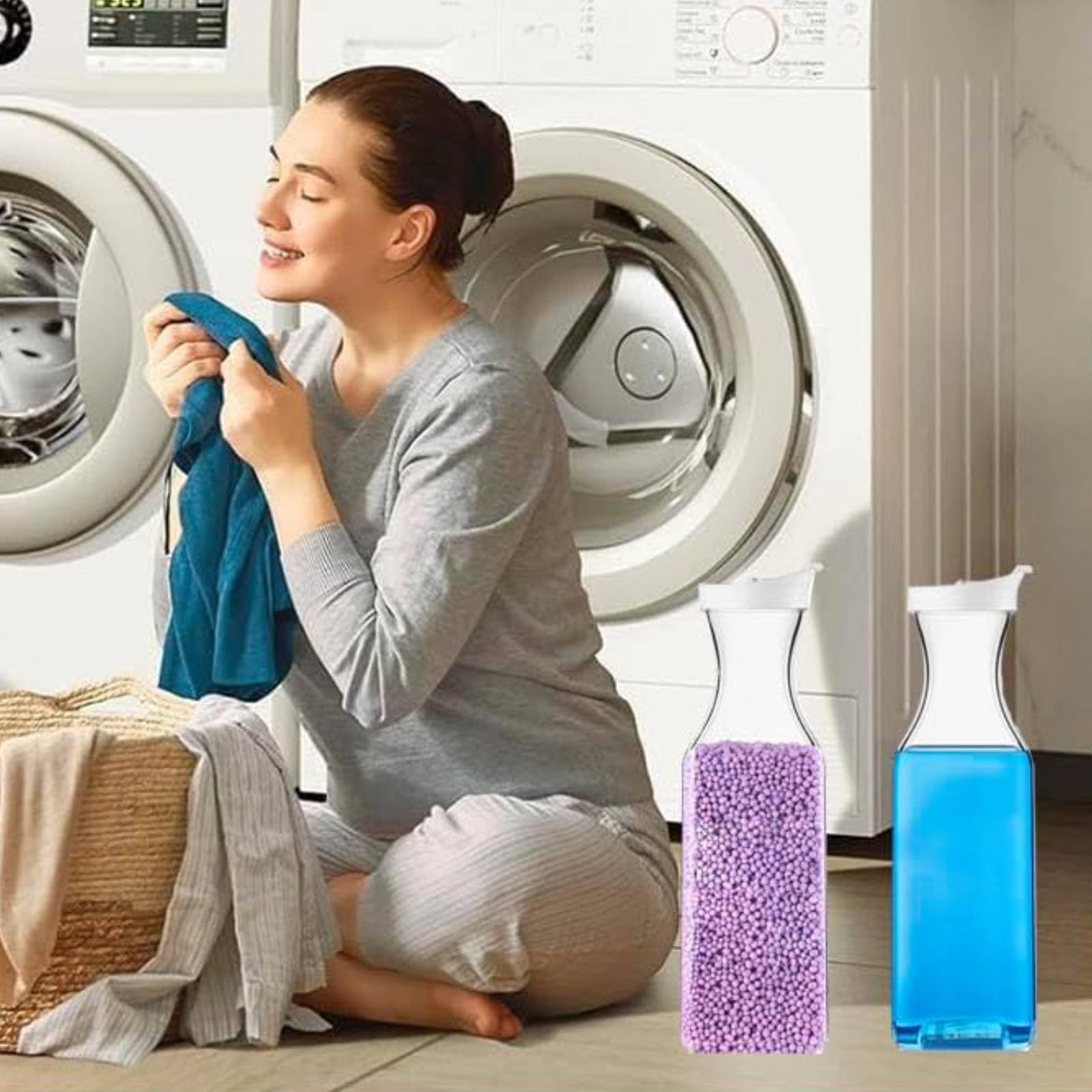 Pojemnik do przechowywania środków piorących, duża pojemność 1,5 l, 3 sztuki, do przechowywania detergentów