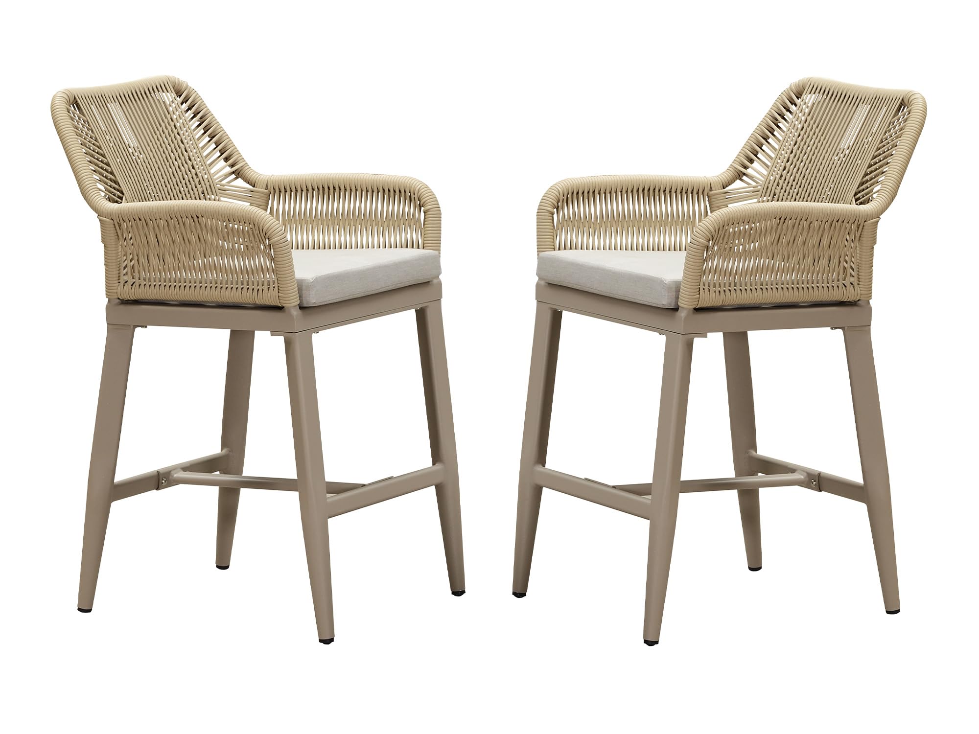 Coastal Counter Height Bar Stools PURPLE LEAF Modern Aluminum PE