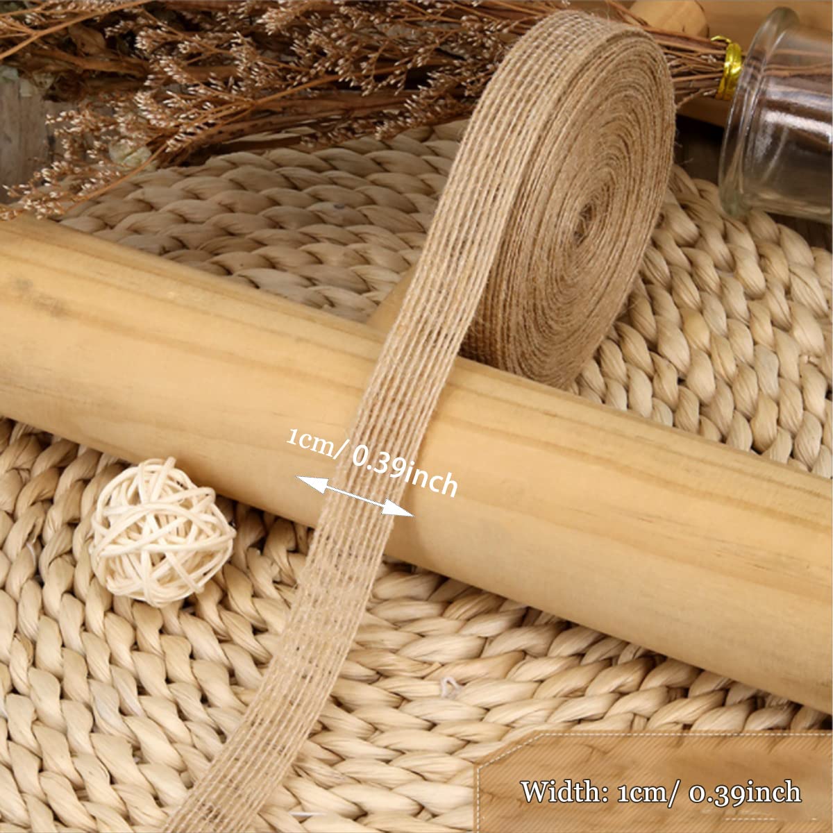 Sourcing Map Rouleau De Ruban En Toile De Jute, 40 Mm X 9,1