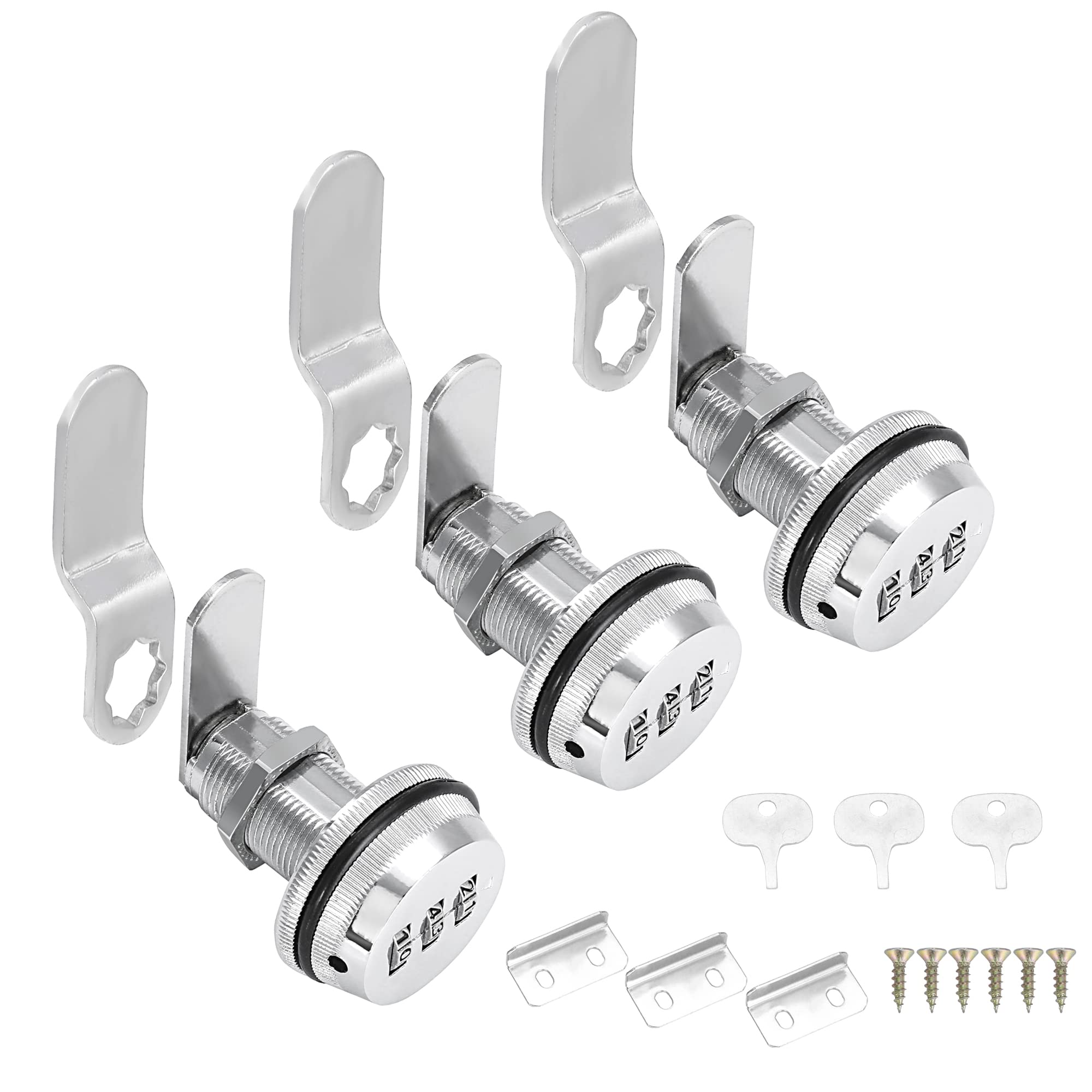 Malimali Number Combination Cabinet Lock, Combo Cam Lock for Drawer Mailbox