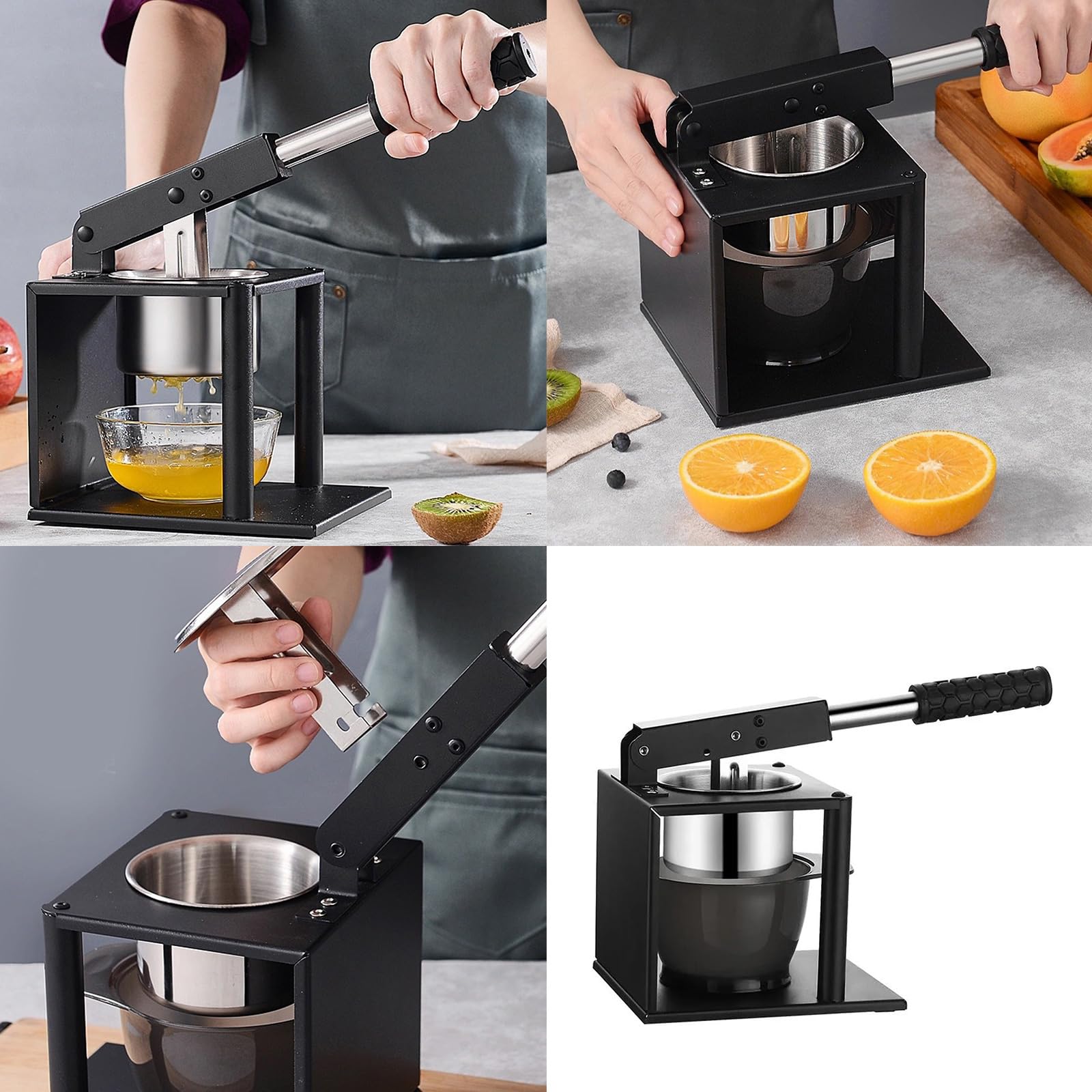 Succhi Maker Manuale In Acciaio Inox Succo di Succo Agrumi Premere Portatile