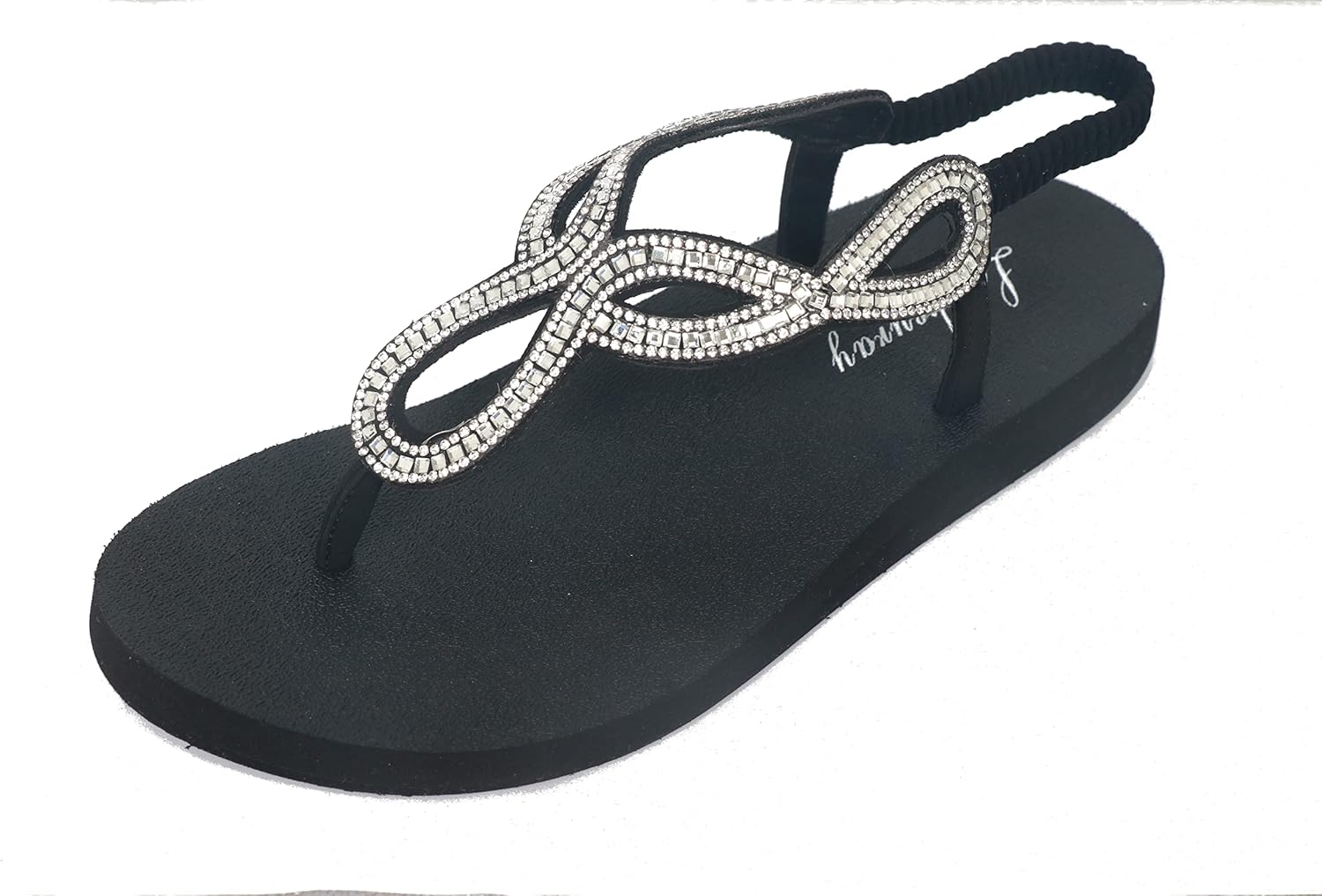 Lowkeyray Women's Summer Sandals womens Flat Sandals Whith Sequins