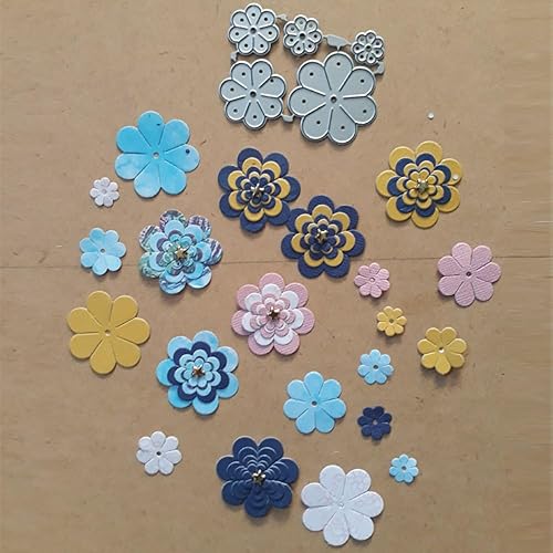 Miniatura 5 de Troqueles de flores para hacer tarjetas, troqueles de corte de metal, troqueles de papel para álbumes de recortes, suministros de fabricación de