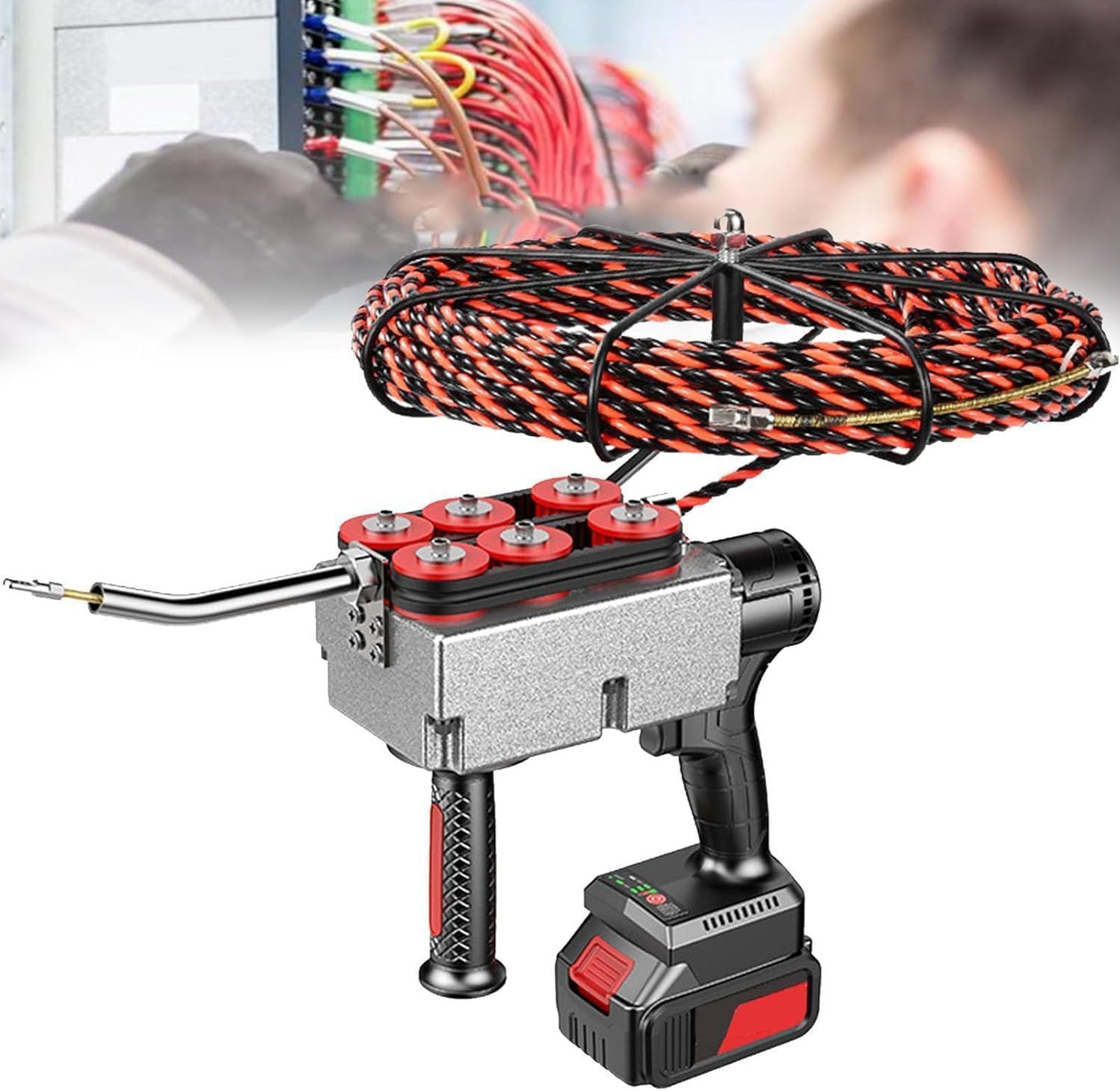 Kabelzugmaschine, kabellos, automatisch, für Elektroinstallationsarbeiten