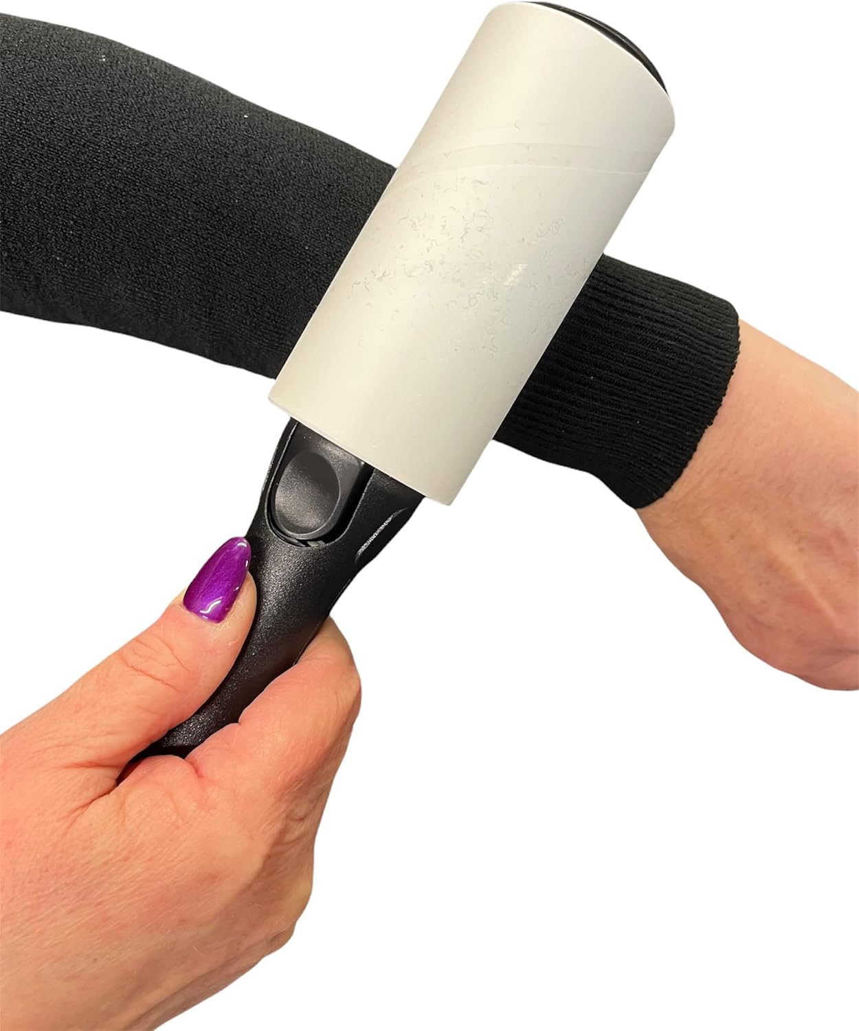 FLUFF OFF 2 Lint Roller Handles and 6 Lint Roller Refills. 60 Easy Peel Spiral Sheets Per Roll, Orange, 60 Sheets per Roll - Image 4