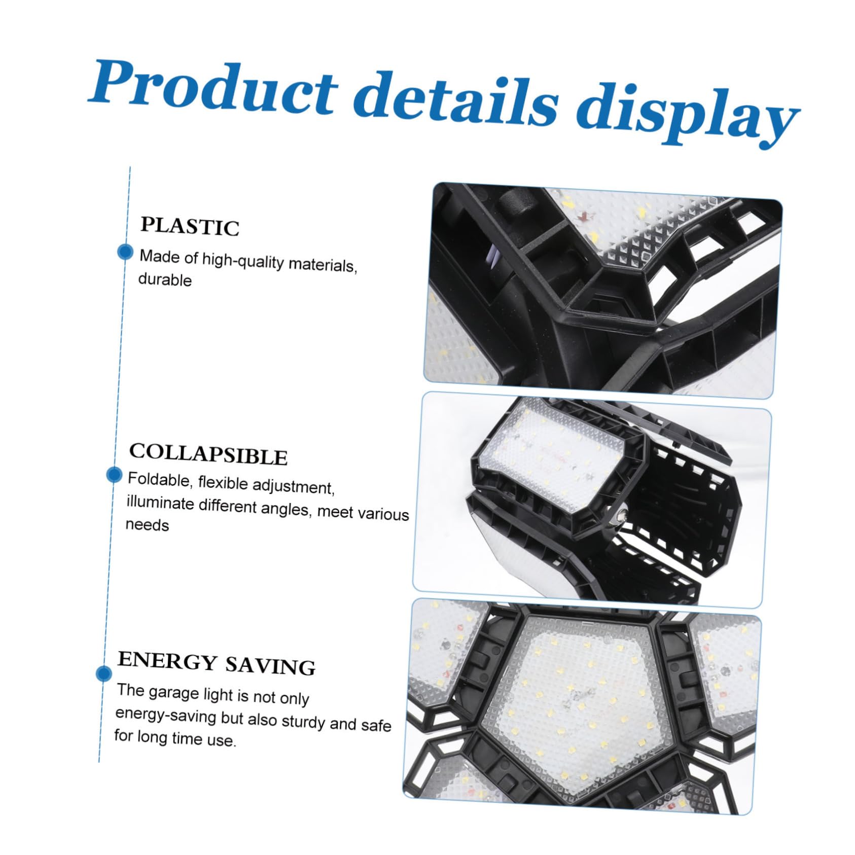 80w Garage Industrial Light Led Can Lights Panel Folding Ceiling High Efficiency — view 7