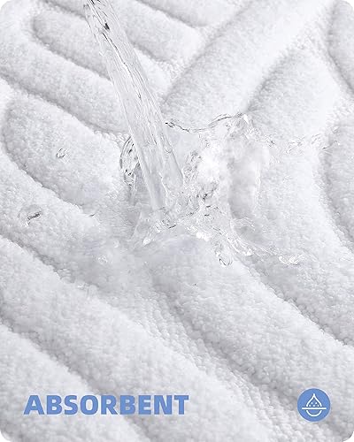 Miniatura 3 de Color G - Juego de 2 alfombras de baño antideslizantes, absorbentes, suaves, lavables, de secado rápido, de 16 x 24 pulgadas + 16 x 24 pulgadas,