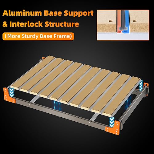Miniatura 5 de FoxAlien 3S 8040 Kit de extensión de eje X con tablero híbrido de ranura en T para máquina enrutadora CNC Masuter 3S, para grandes proyectos de