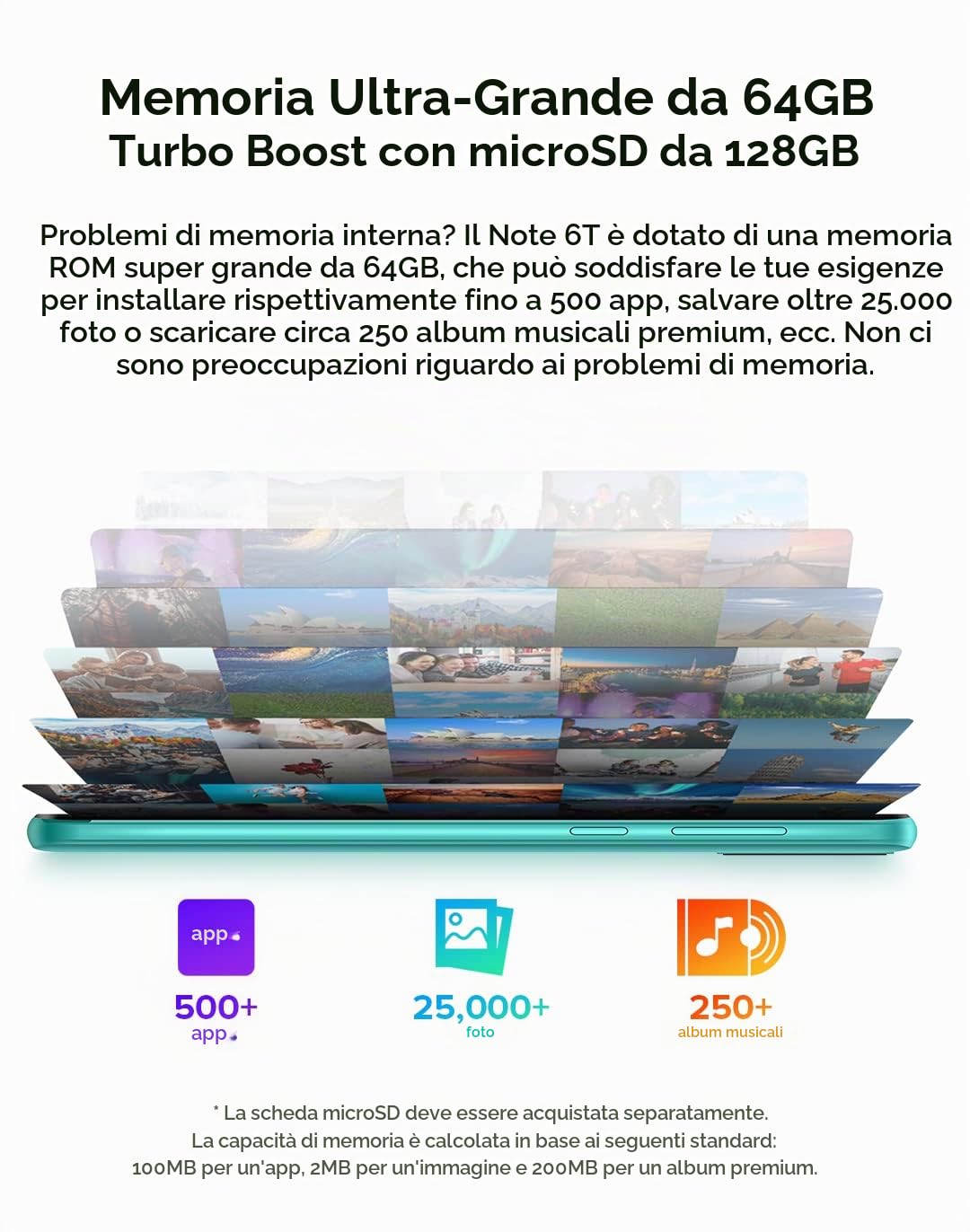 Ulefone Android 12 Smartphone NOTE 6T, 2.0GHz Quad Core 3GB+64GB, 8,5mm Ultra Sottile 4G Cellulare DUAL SIM, Schermo HD+ 6,1'', Slot Per 3 Schede, Fotocamera 13MP+5MP, GPS WIFI Sblocco Facciale Nero
