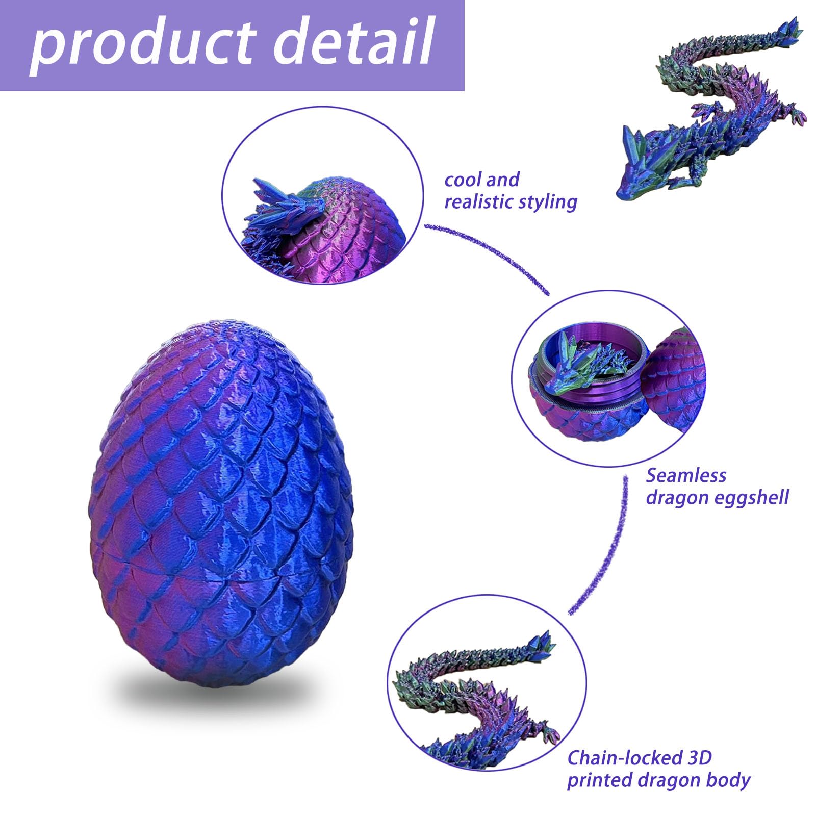 Uovo di drago misterioso stampato in 3D con Flexi Dragon - Italia