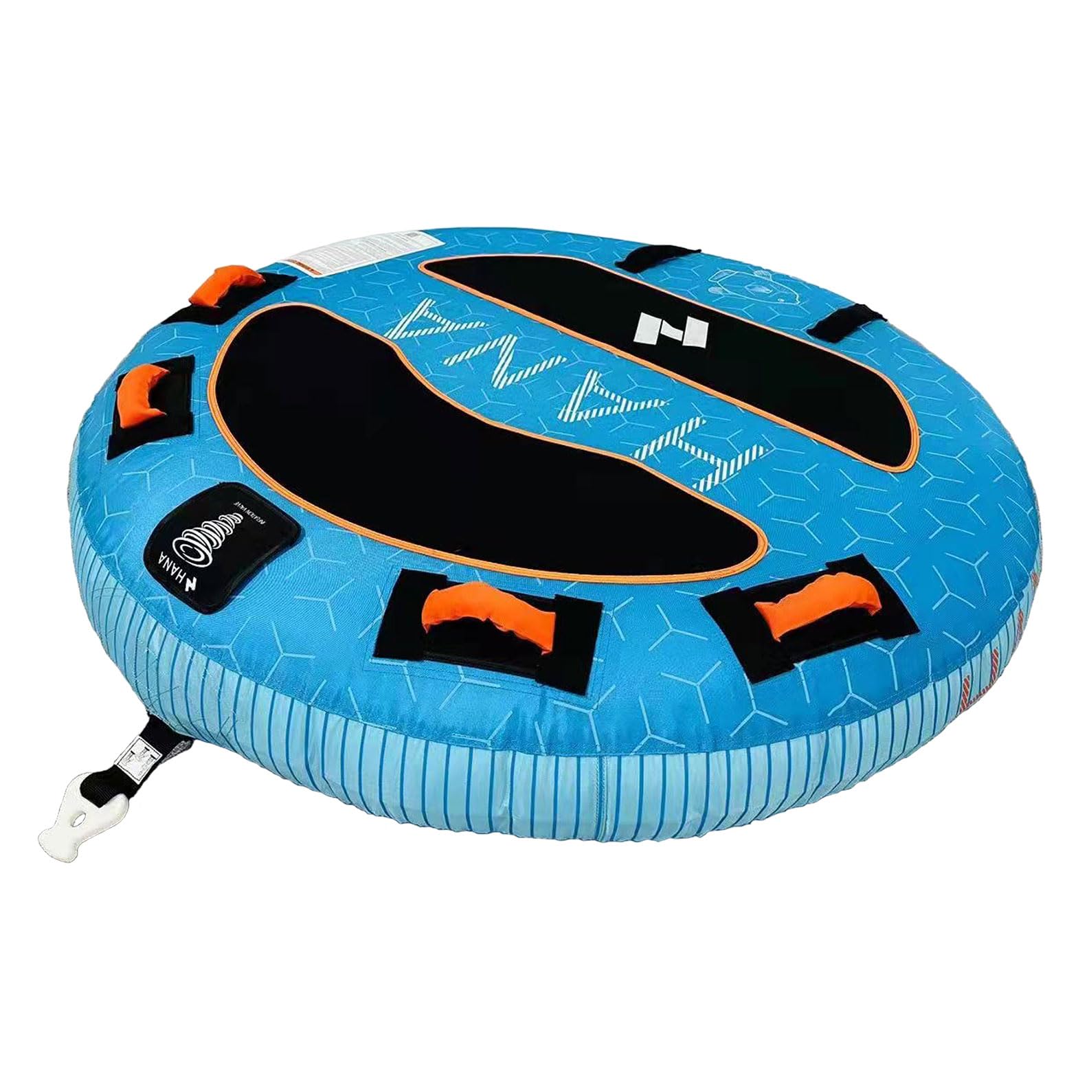 HANA Moon Schwimmring Premium – Modell 1, 2 oder 3 Personen – ergonomisches Design gegen Aufrollen – einfaches Aufschiebesystem und Schnellverschluss