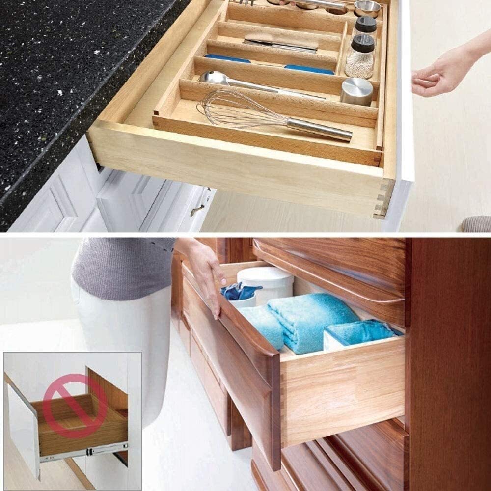 Guide di Scorrimento Guide di Scorrimento Guide per cassetti, Guide per cassetti nascoste e Ammortizzate, Guide Inferiori, Materiale in Acciaio Laminato a Freddo, Guida a Tre sezioni, scorri