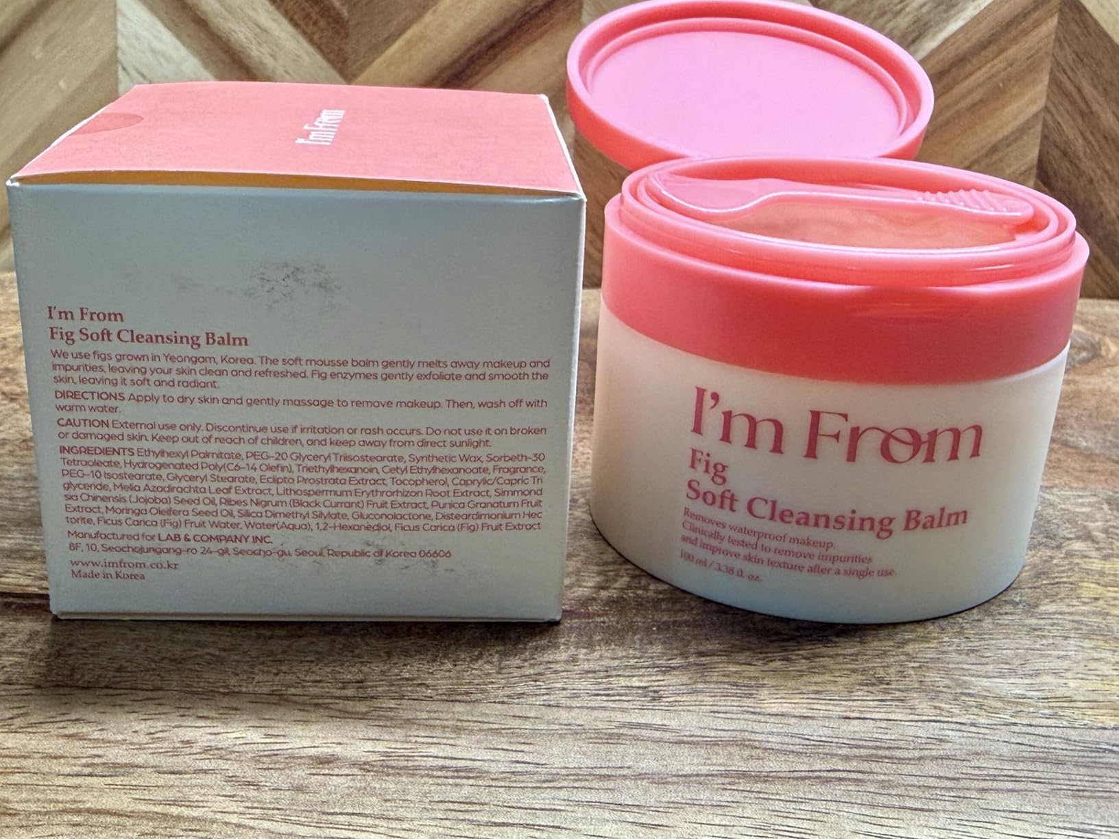 I'm from I’m From Fig Soft Cleansing Balm, Melts Makeup & Sunscreen, Makeup Remover, All Skin Type, Korean Skincare 3.38fl.oz