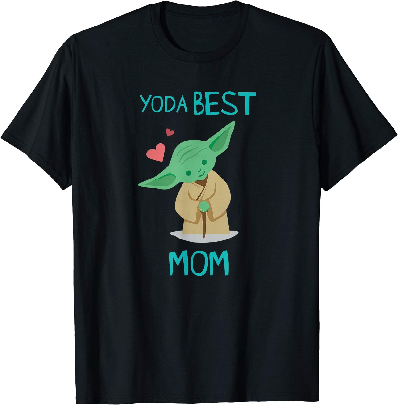 STAR WARSYoda Best Mom Hearts Mother's Day T-ShirtOEKO-TEX STANDARD 100