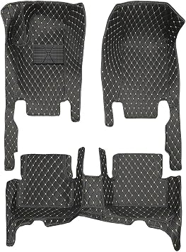 All Season Car Floor Mats Leather Carpet Set for Toyota FJ Cruiser 2007-2016 3D Full Protection Automotive Interior Accessories Black Beige 1 Set