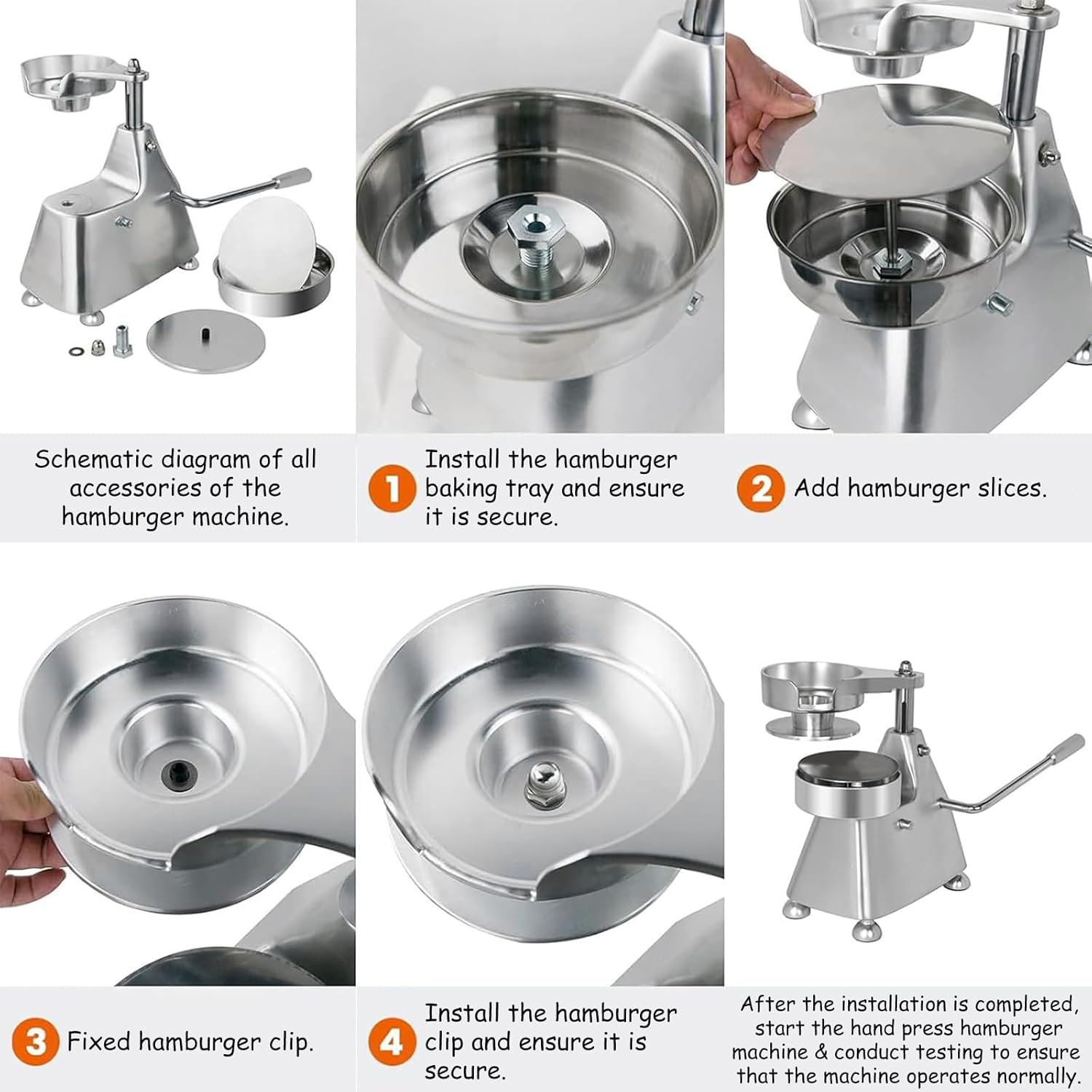 Adjustable Heavy Duty Burger Press, 130mm Hamburger Maker with 500 Patty Papers, Customizable Thickness for Perfect Patties, Ideal for BBQ and Grilling Enthusiasts