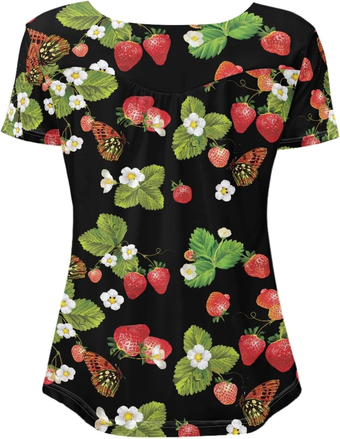 Forchrinse Galaxy Starry Space T Shirt for Women Tunics Top Loose Fit Causal V Neck Button up Swing Plated Blouse,S-4XL