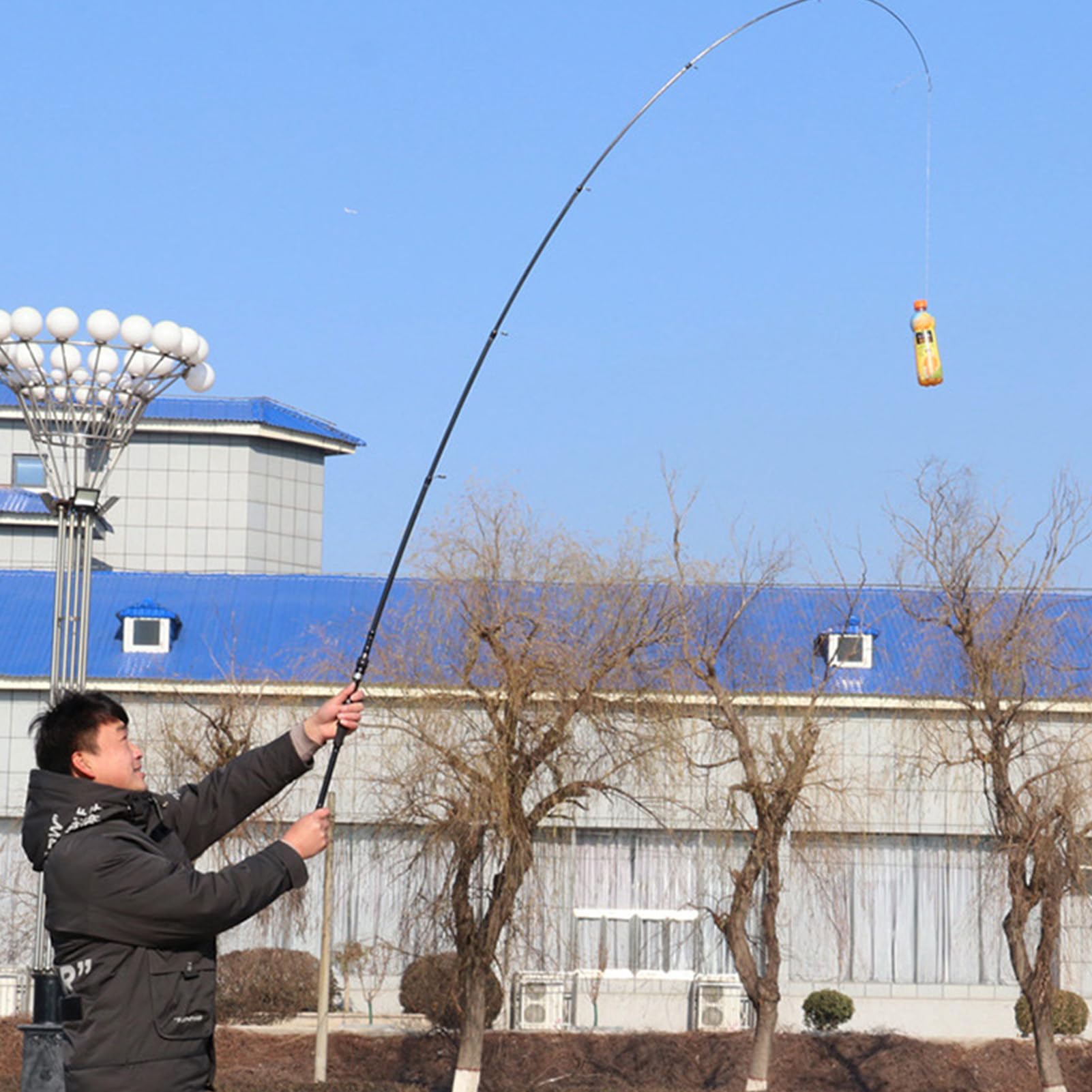 Canna da pesca telescopica, canna da pesca in fibra, compatta da viaggio, impugnatura leggera in EVA, strumento di lancio durevole, canna da pesca d'acqua dolce e salata per spigola, trota, pesce