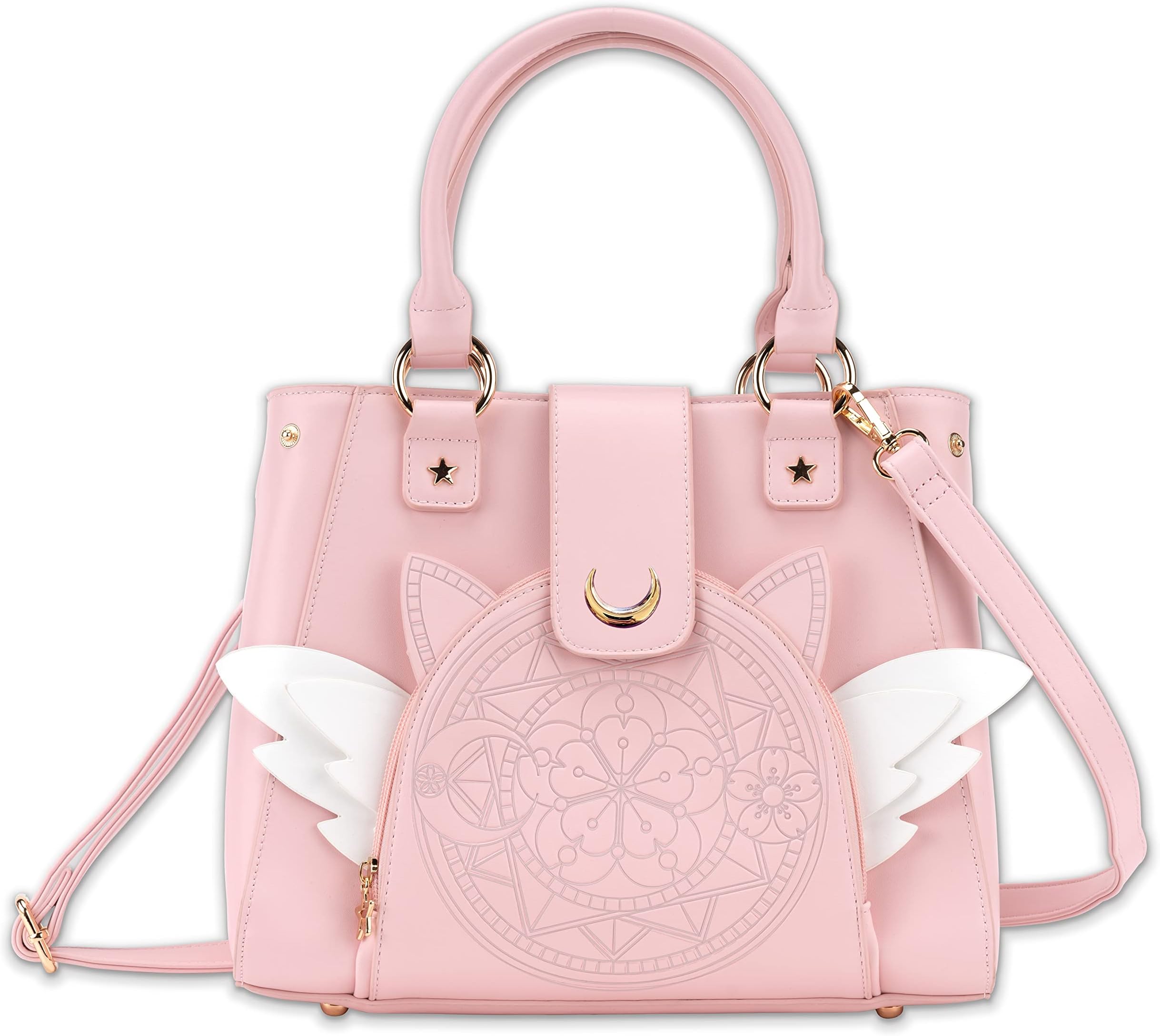 BelugaDesign Sakura Purse | Girls Women Handbag Shoulder Bag Crossbody | Cardcaptor Moon Anime Heart | Cute Kawaii Pink